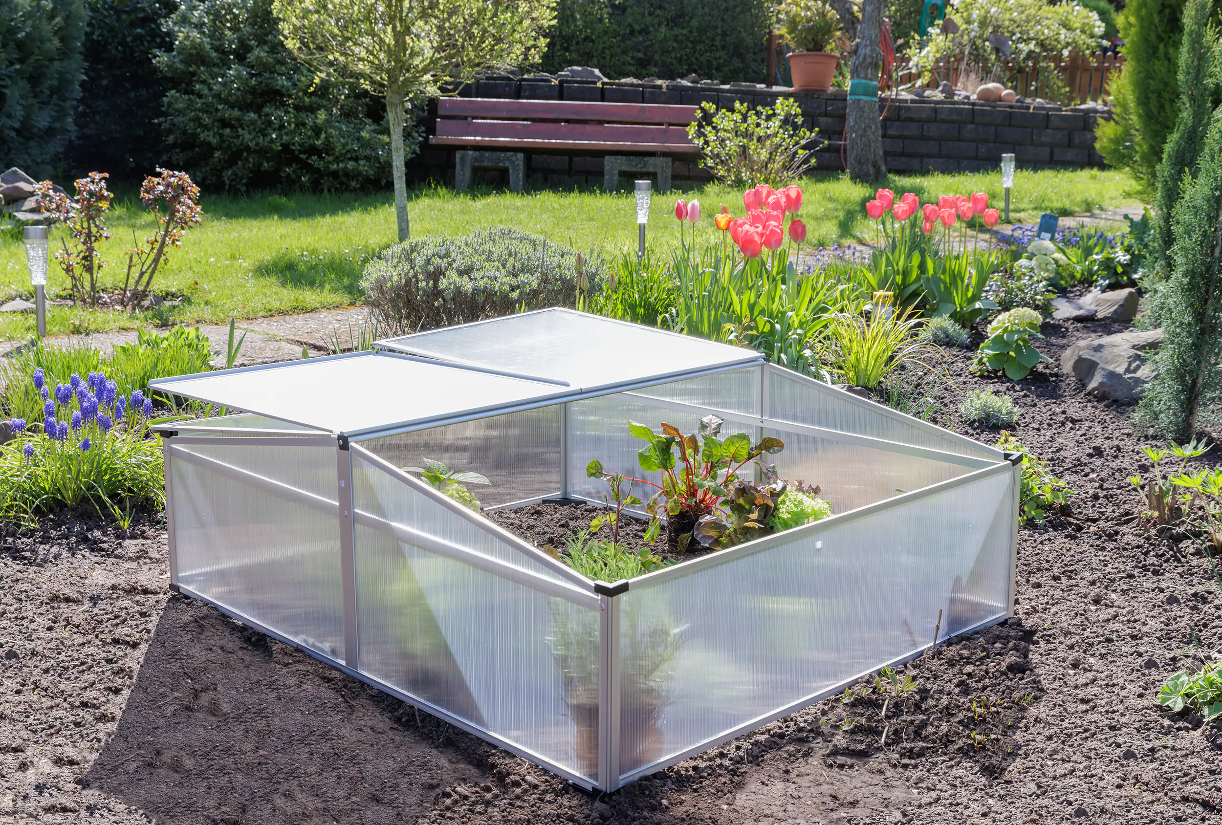 TrendLine Doppel-Frühbeet Alu 100 x 120 x 30/40 cm TrendLine Doppel-Frühbeet Alu 100 x 120 x 30/40 cm