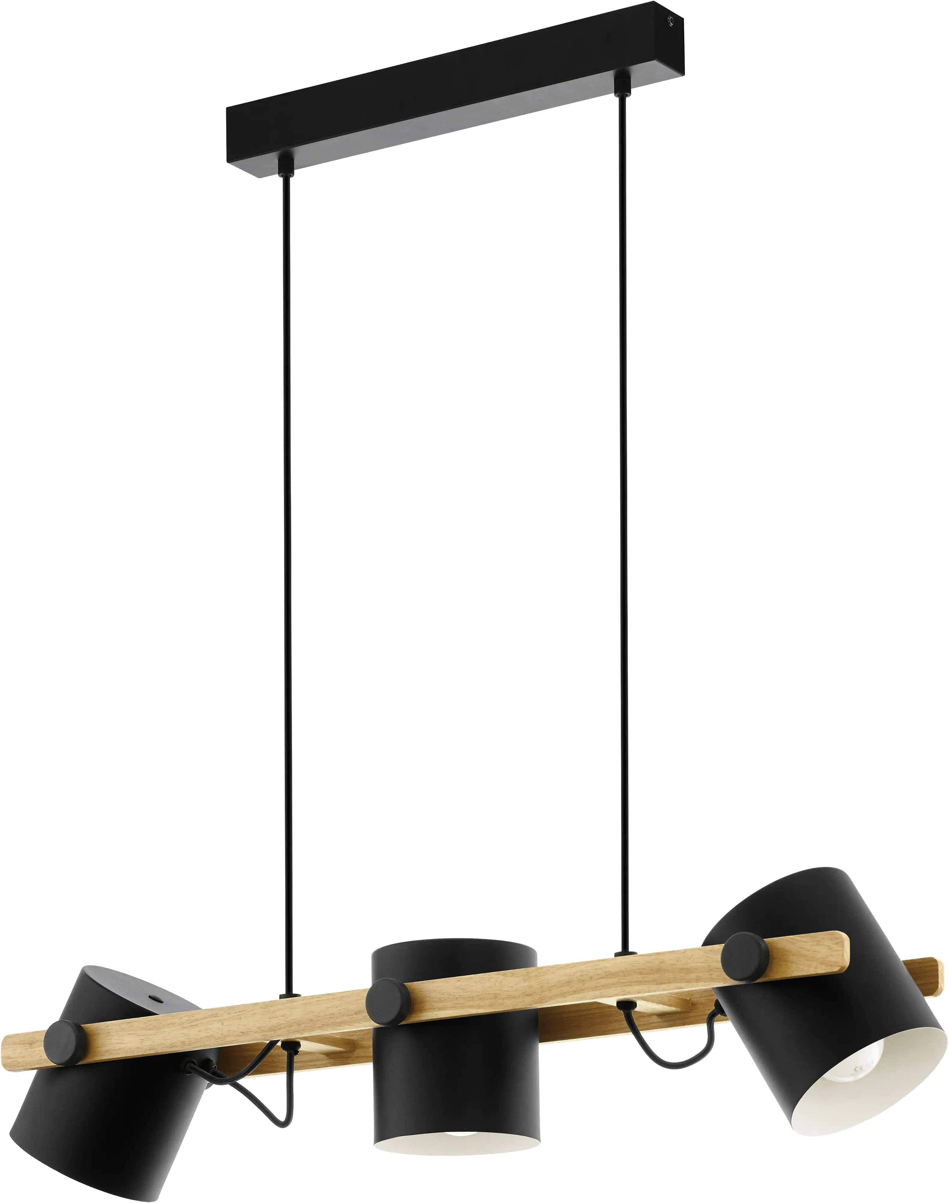 Eglo Hängeleuchte Hornwood schwarz creme 78 x 21 x 110 cm