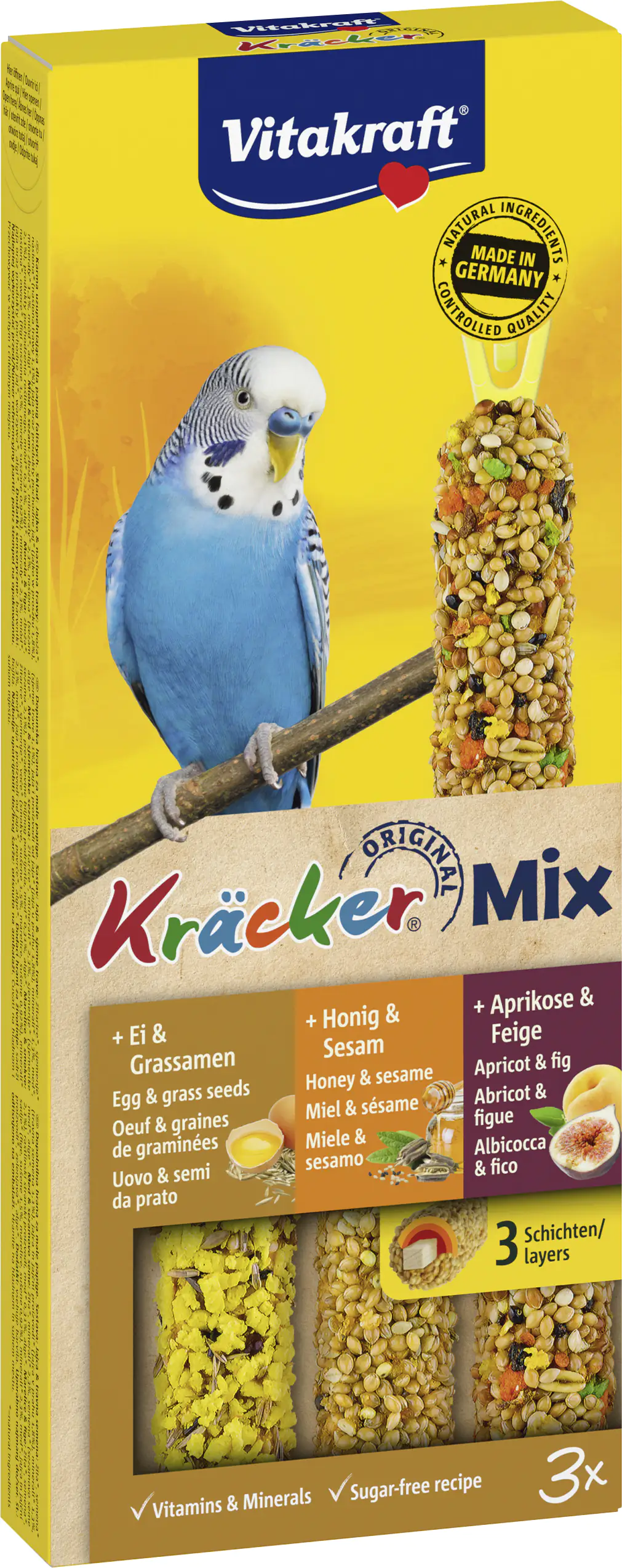 Vitakraft Kräcker® Trio Ei Frucht Honig 3 Stück / 80 g