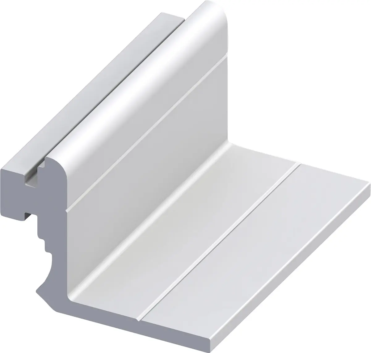 coaxis®-Anschlag-Profil, kurz 23.5 x 50 mm Aluminium eloxiert silber