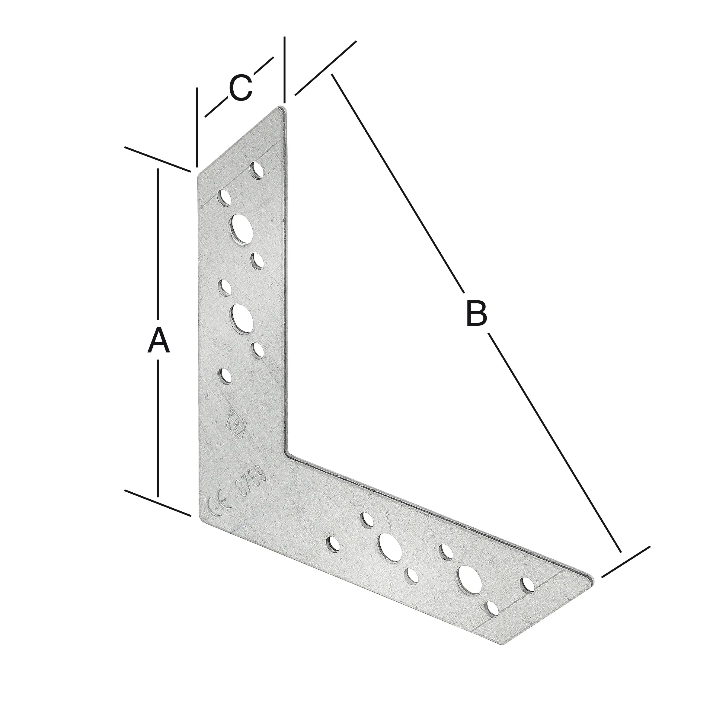 Vormann Eckverbinder sendzimir verzinkt 82 x 116 x 30 mm