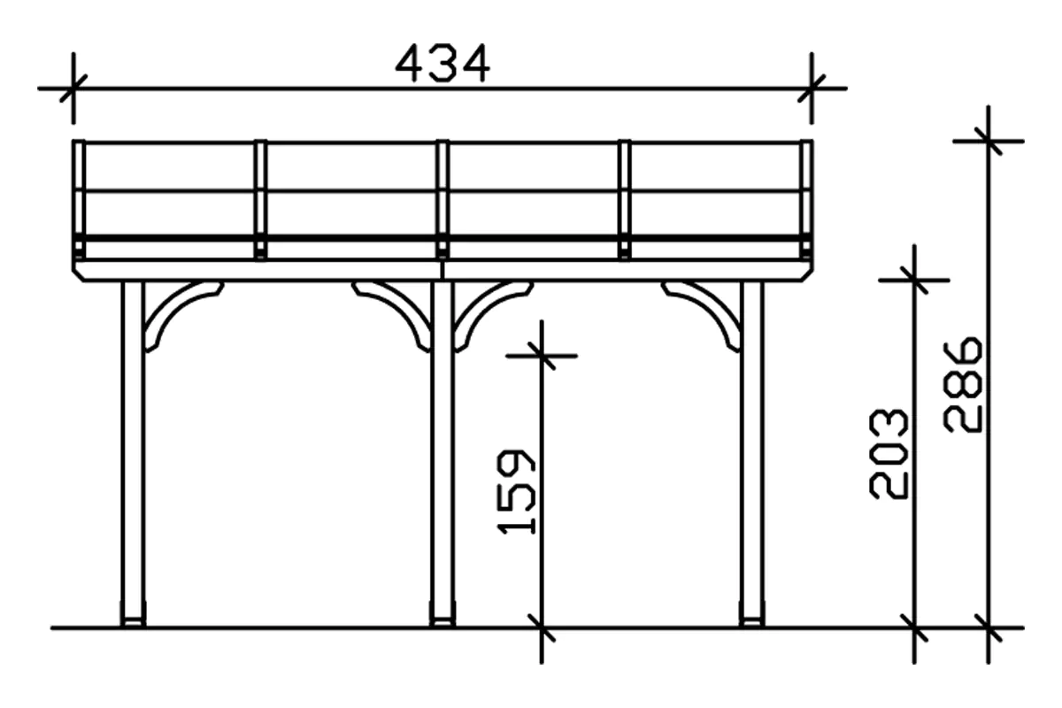 SKAN HOLZ Terrassenüberdachung Venezia 434 x 289 cm Leimholz