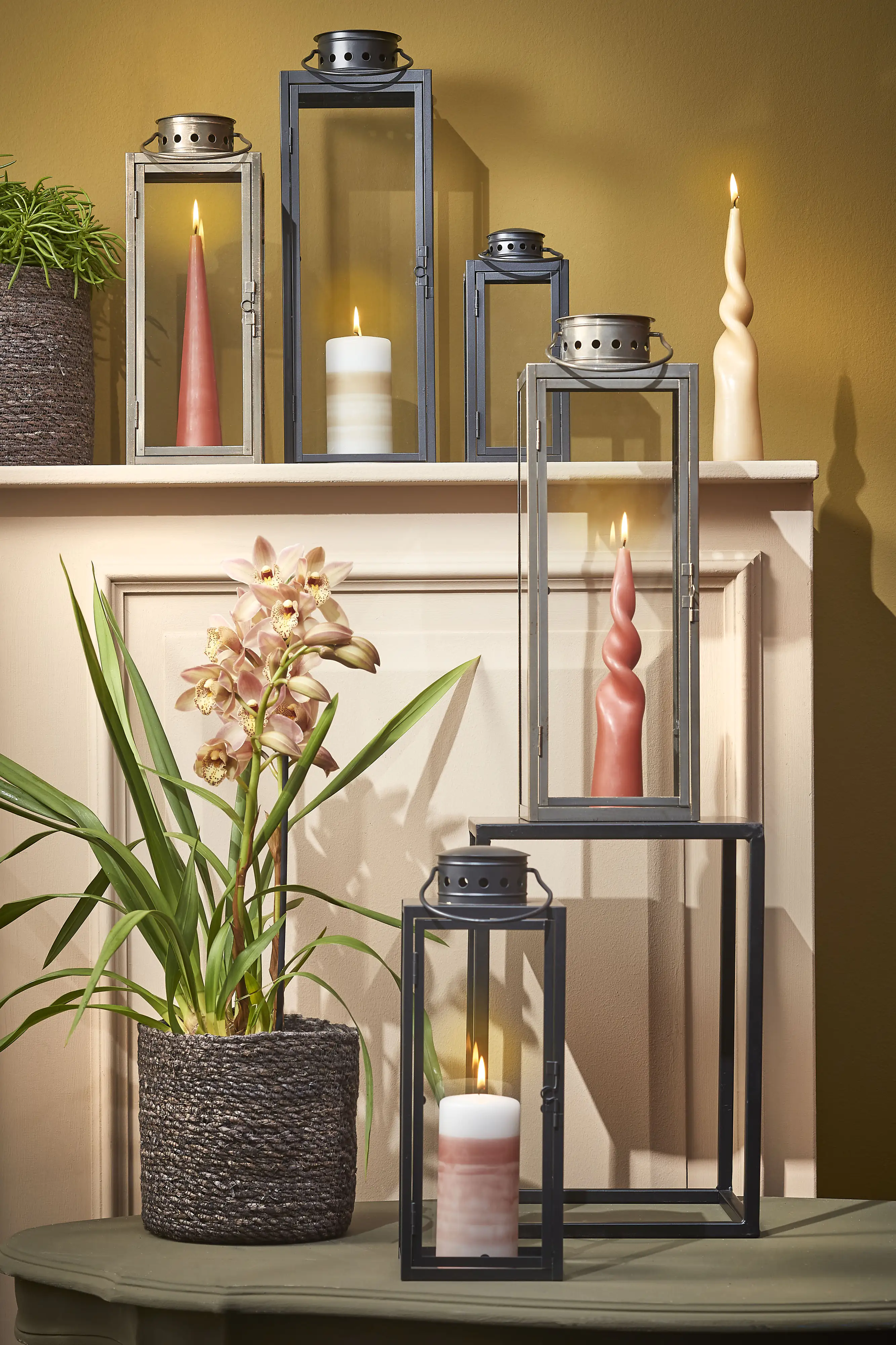 Mica Laterne Arzilla gold 10 x 10 x 23,5 cm Mica Laterne Arzilla gold 10 x 10 x 23,5 cm