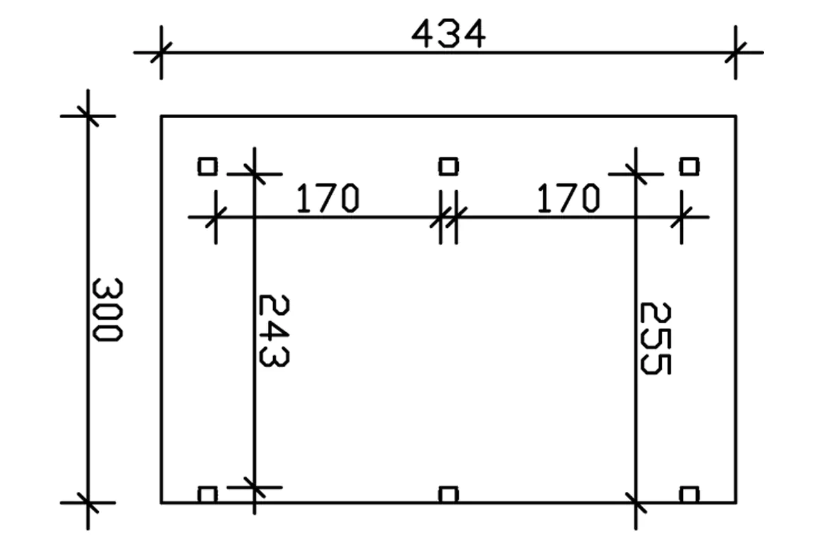 SKAN HOLZ Terrassenüberdachung Siena 434 x 300 cm Leimholz