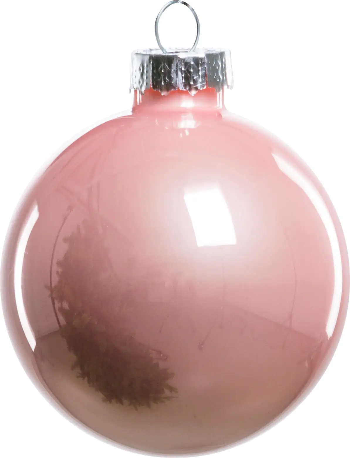 2076601546061_02 TrendLine Weihnachtskugeln aus Glas Ø 6 cm puderrosa 20 Stück