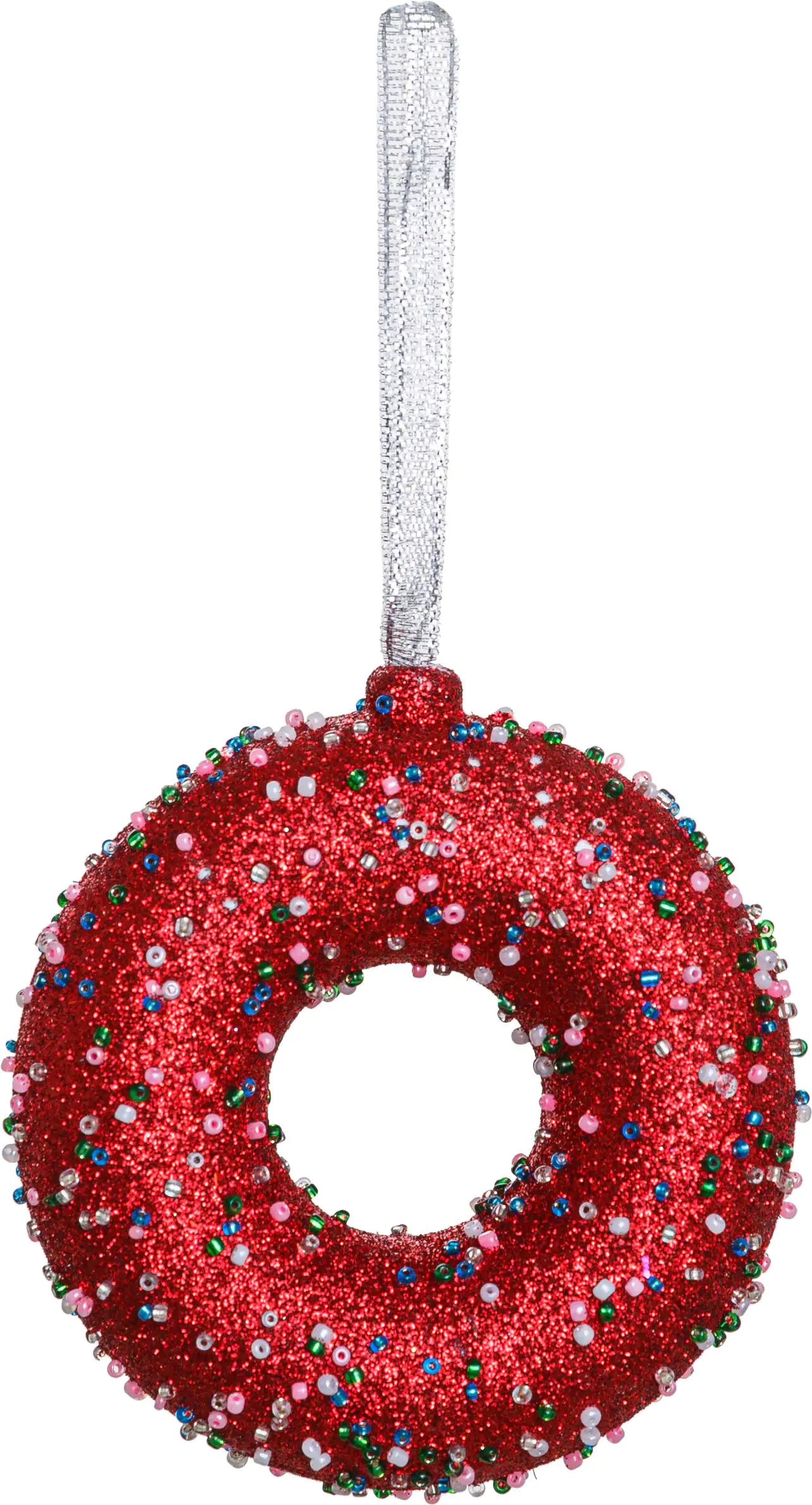 Kaemingk Weihnachtsanhänger Donut mit Perlen