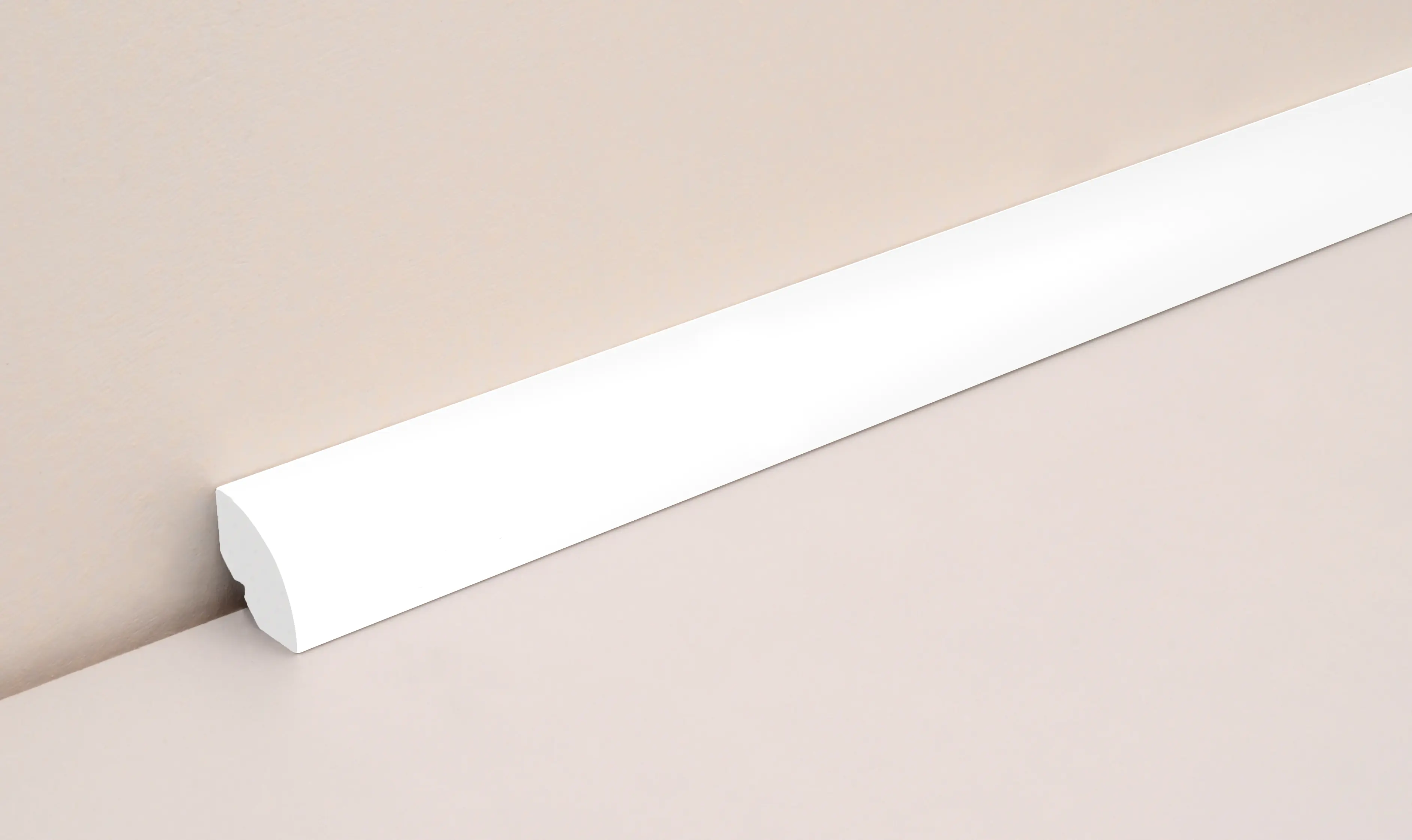 Neuhofer Viertelrundstab 240 x 1,4 x 1,4 cm weiß