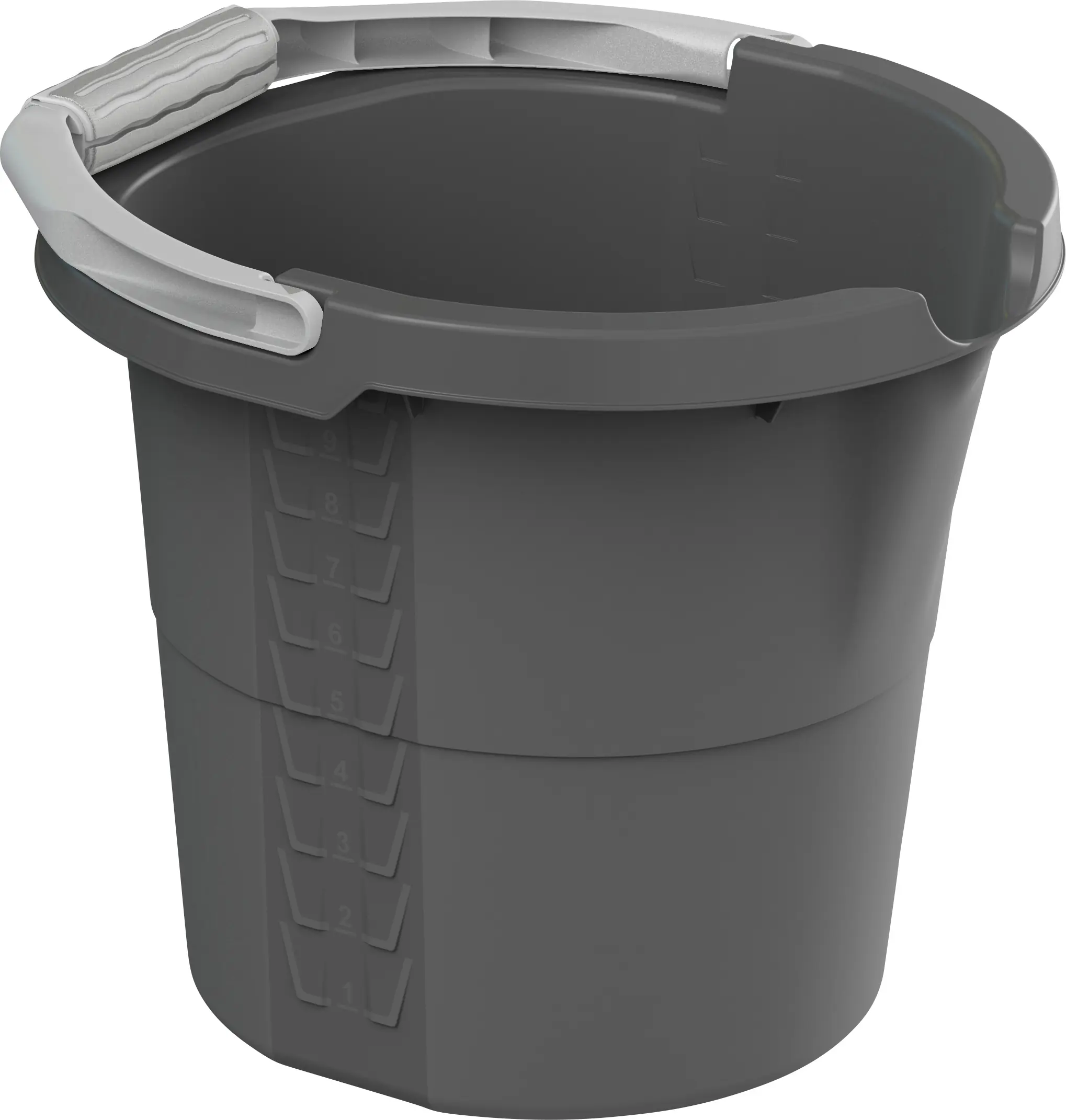 Rotho Eimer Daily mit Skala 10 L anthrazit Rotho Eimer Daily mit Skala 10 L anthrazit