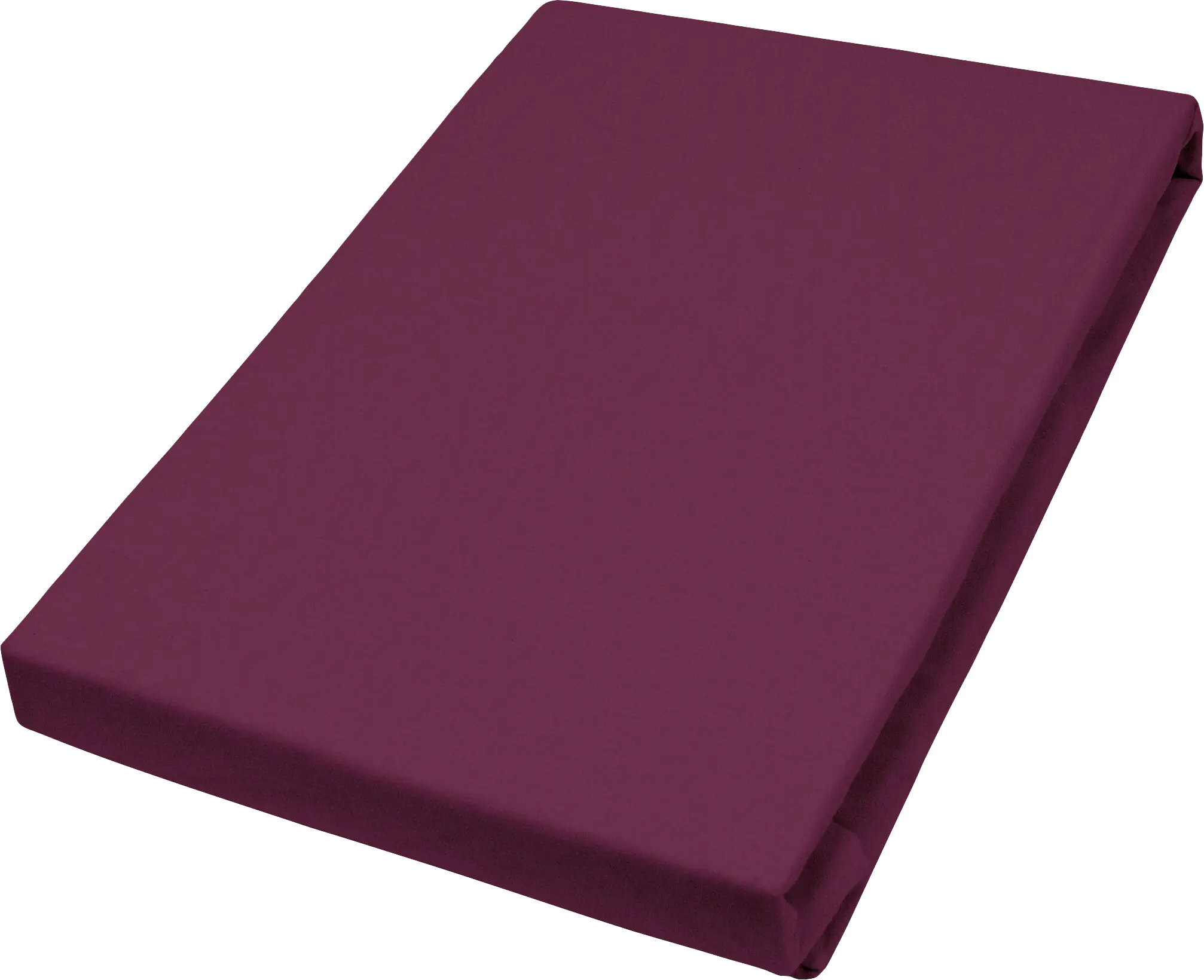 Vario Jersey-Spannbetttuch bordeaux, 100 x 200 cm Vario Jersey-Spannbetttuch bordeaux, 100 x 200 cm