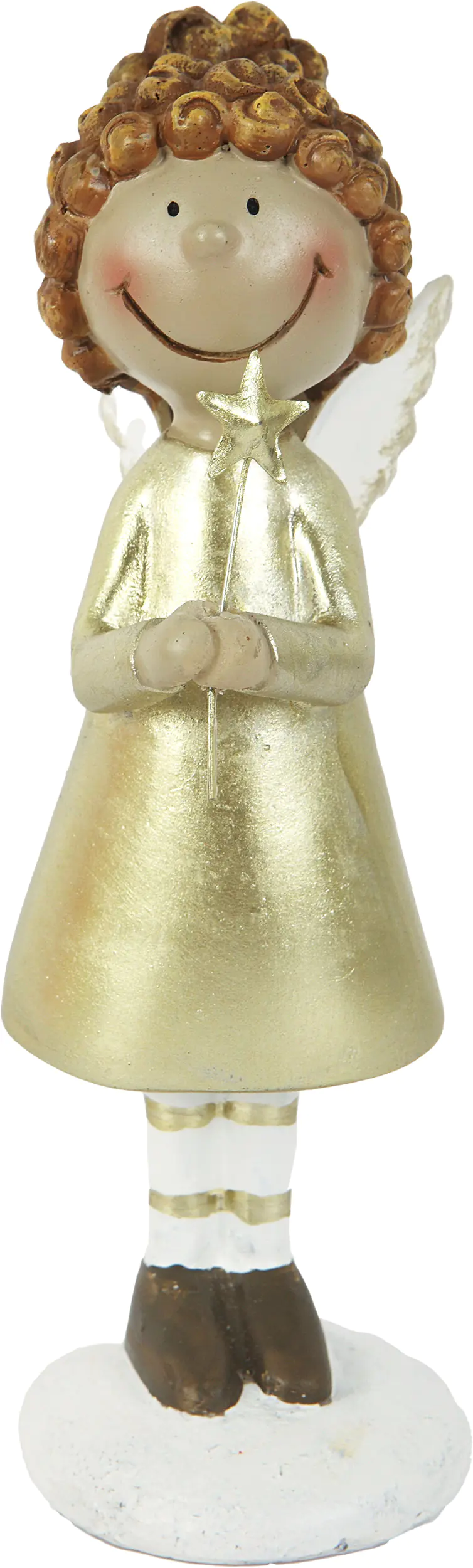 TrendLine Dekofigur Polyresin Engel 18 x 6 x 6 cm gold