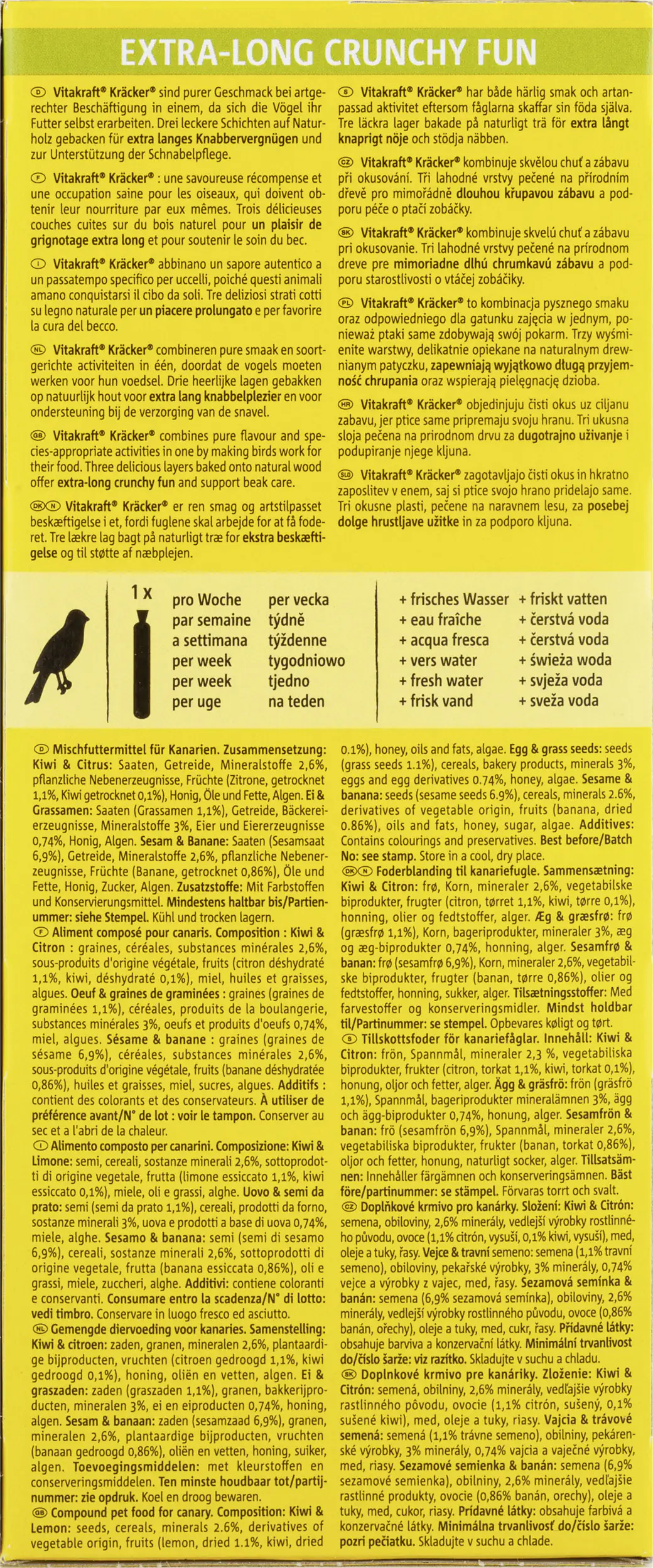 Vitakraft Kräcker® Trio Ei Kiwi Banane 3 Stück / 80 g