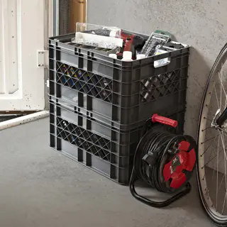 Sunware offene Aufbewahrungsbox Square 52L anthrazit 50 x 40 x 26 cm