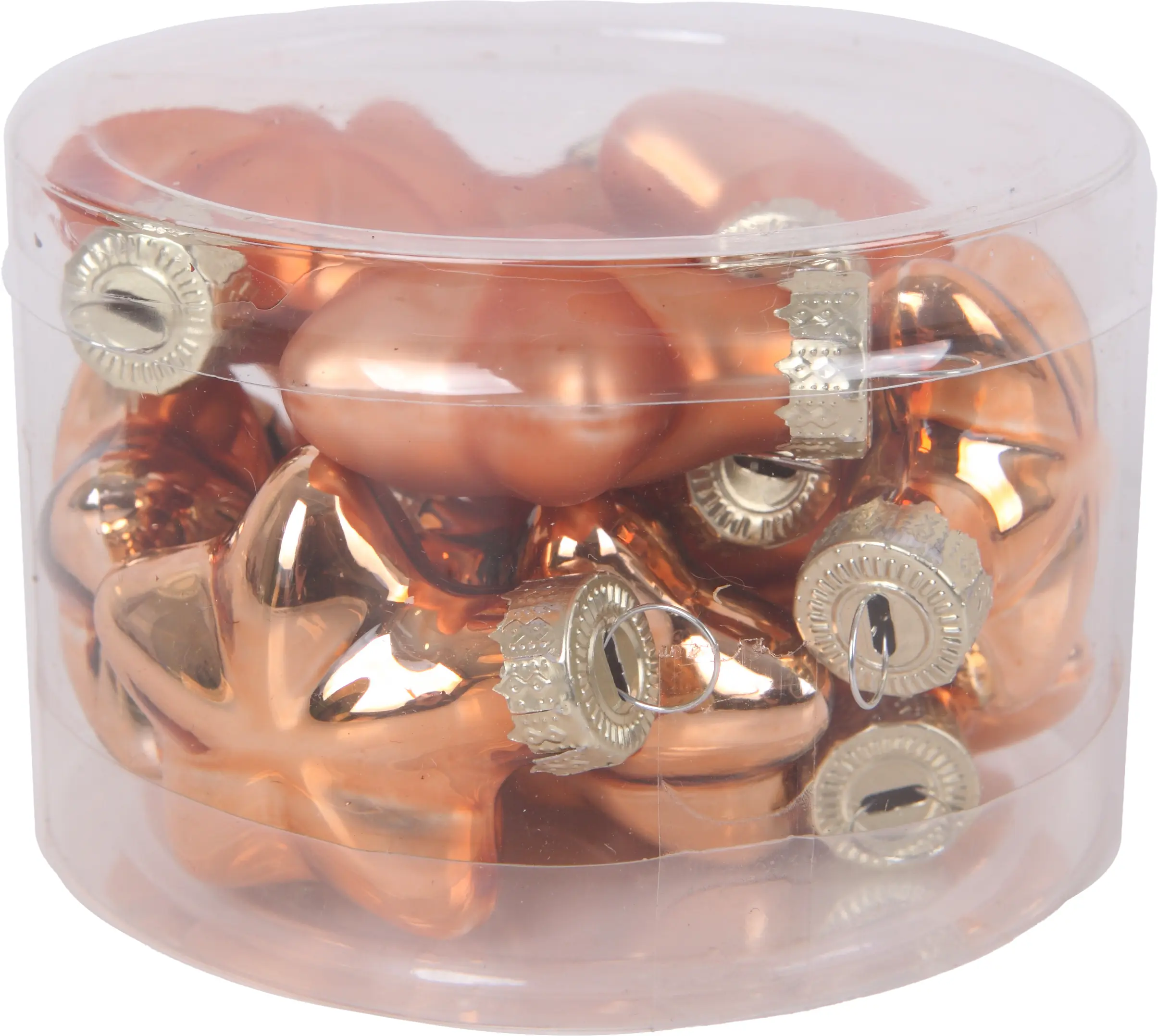 TrendLine Weihnachtskugeln aus Glas Sterne Ø 4 cm brandy-braun 12 Stück