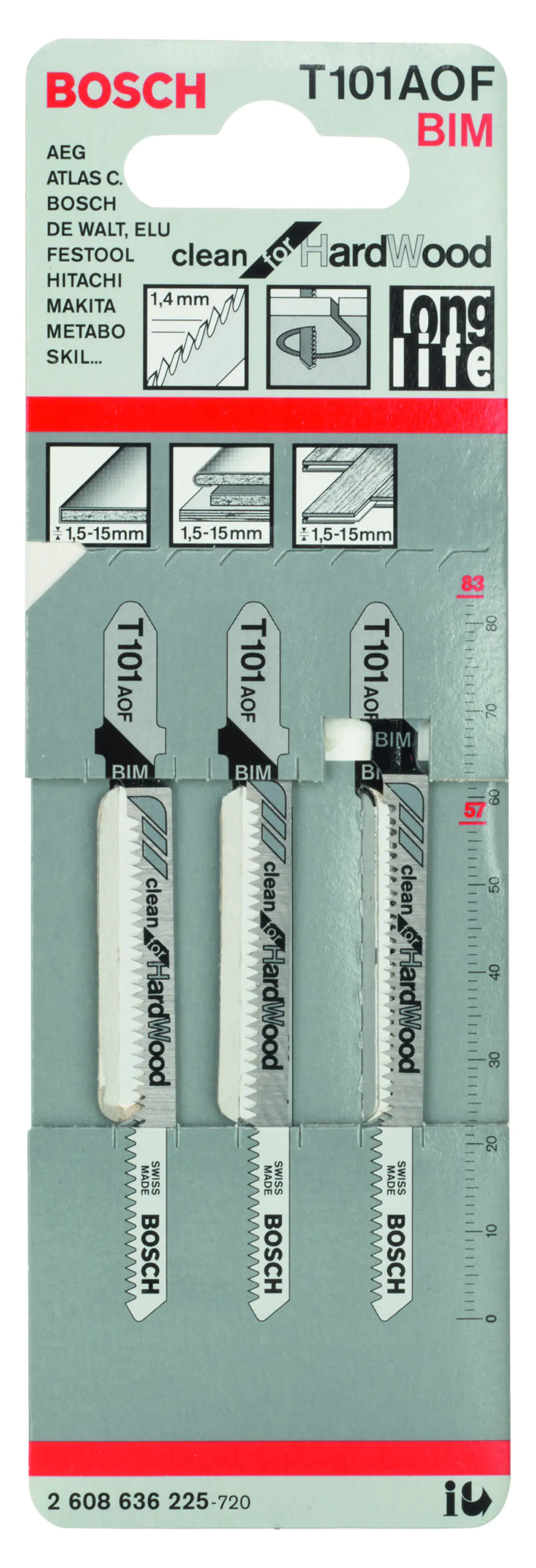 Bosch Stichsägeblatt T101 AOF 3 Stück Bosch Stichsägeblatt T101 AOF 3 Stück