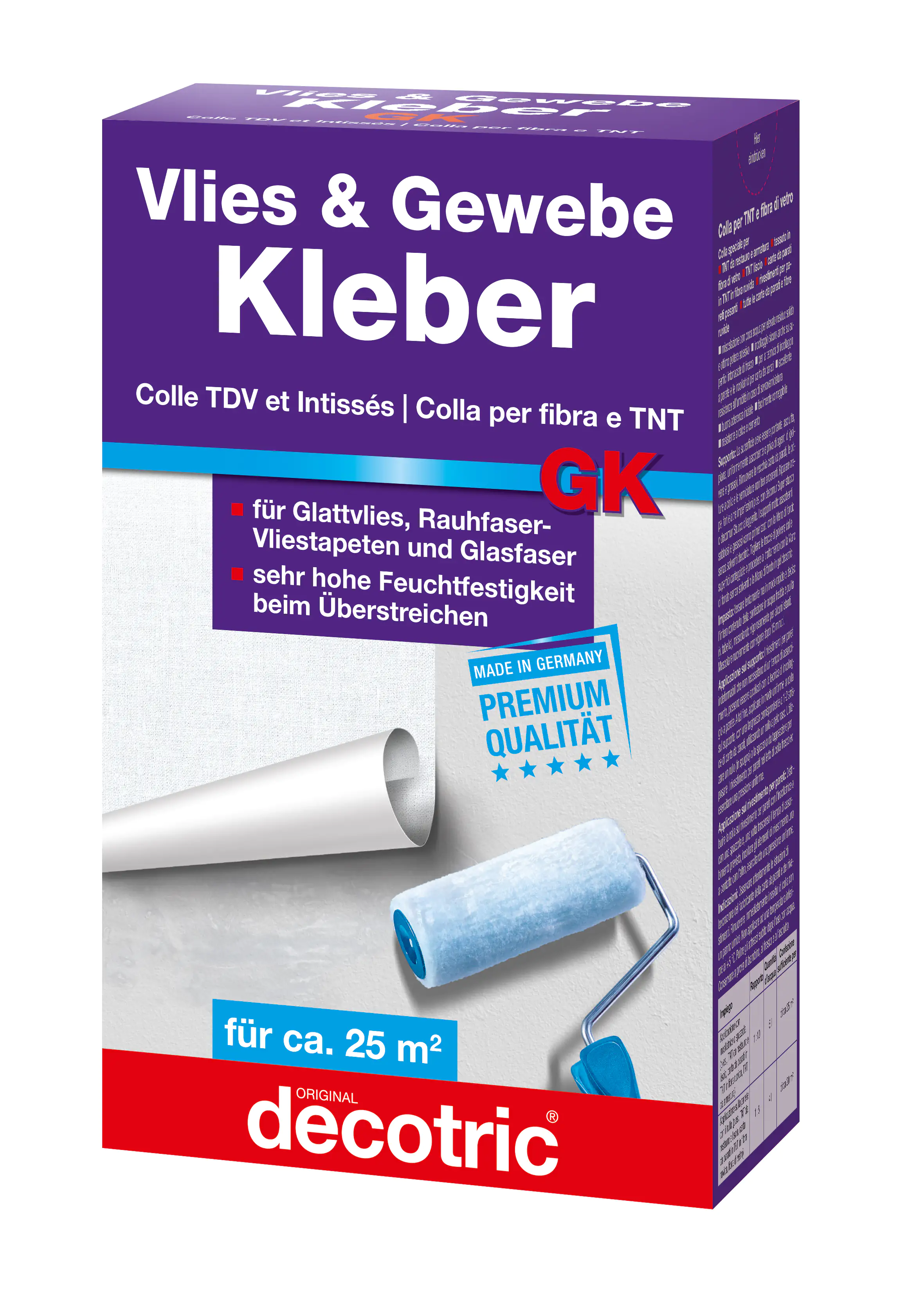 4007955209010 Decotric Vlies und Gewebe Kleber GK 500 g