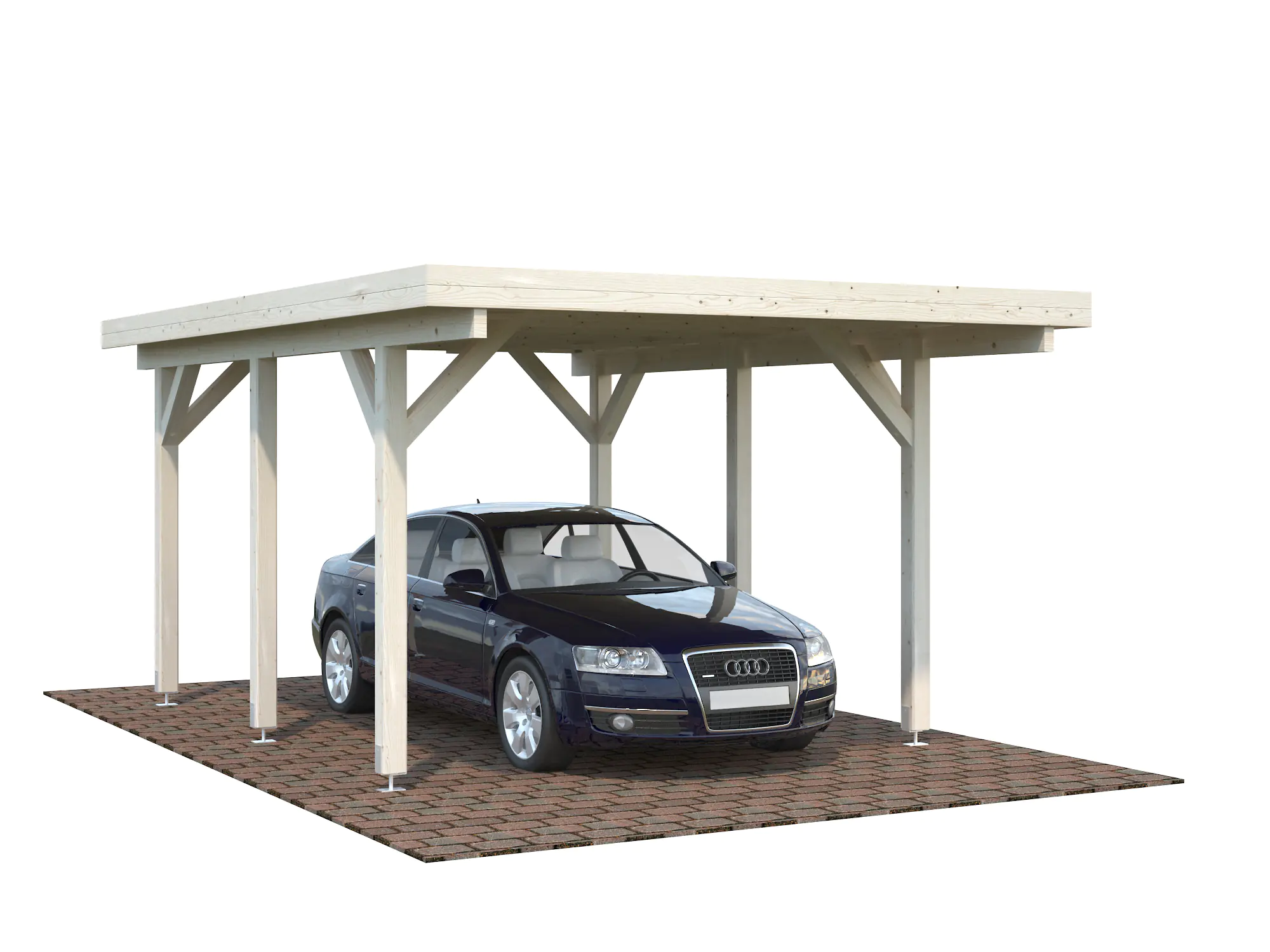 Palmako Carport Karl 315 x 372 cm naturbelassen