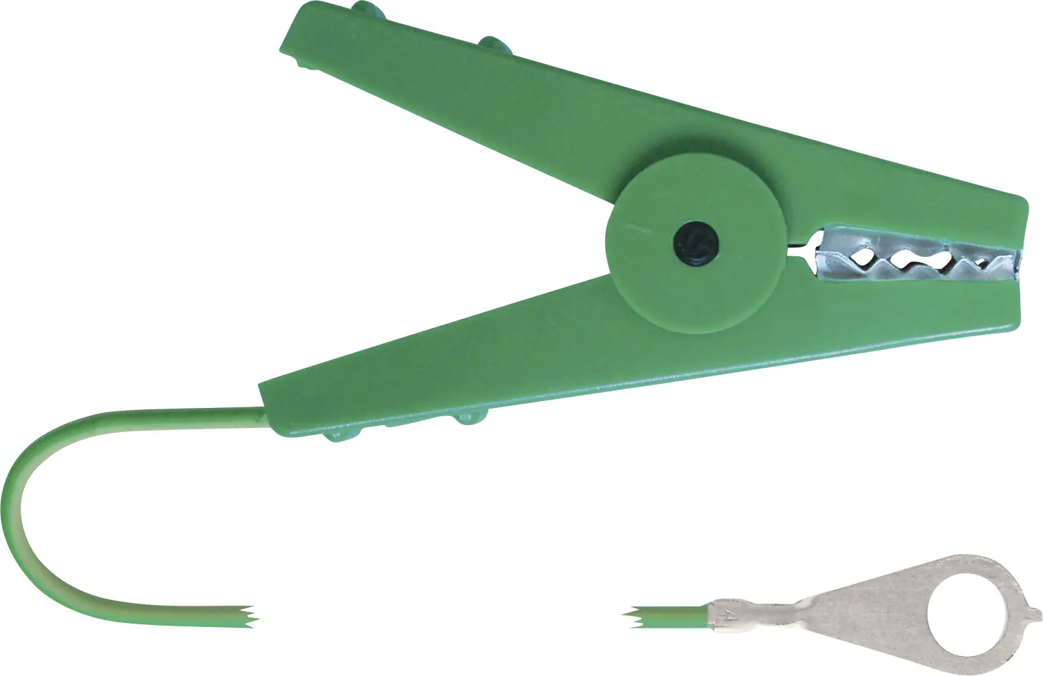 Kerbl Erdanschlusskabel mit Klemme grün mit M8-Ösen