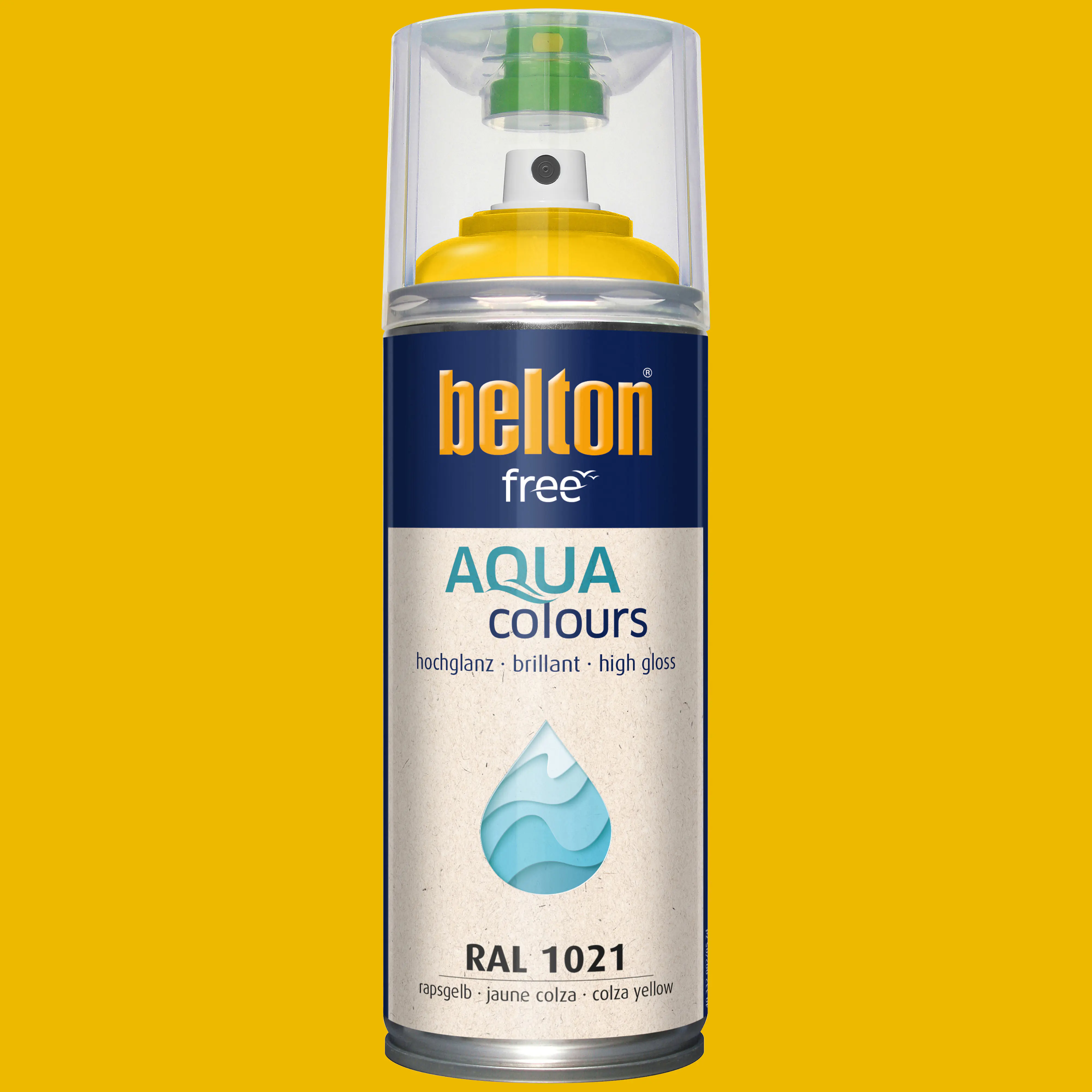belton free Lackspray AQUAcolours 400 ml rapsgelb hochglanz
