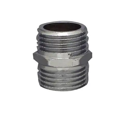 Cornat Doppelnippel messing verchromt 3/4" Außengewinde