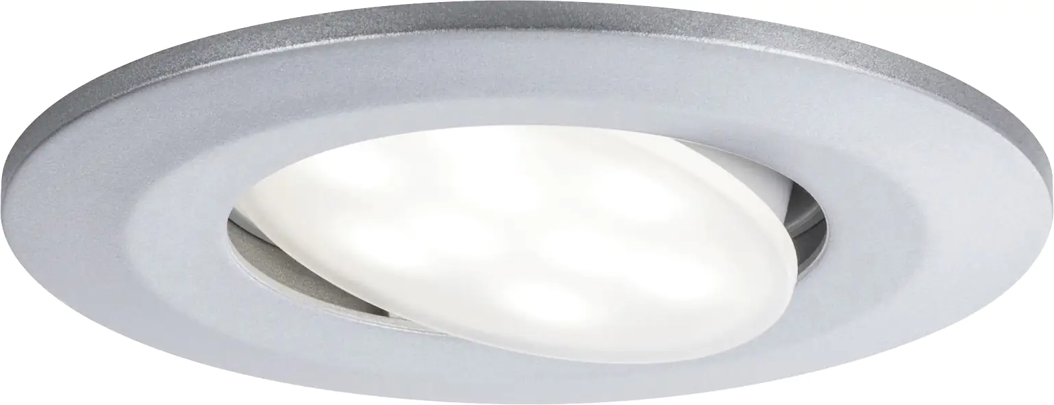 Paulmann LED Einbauleuchte Set Calla chrom matt schwenkbar Ø 9 cm 