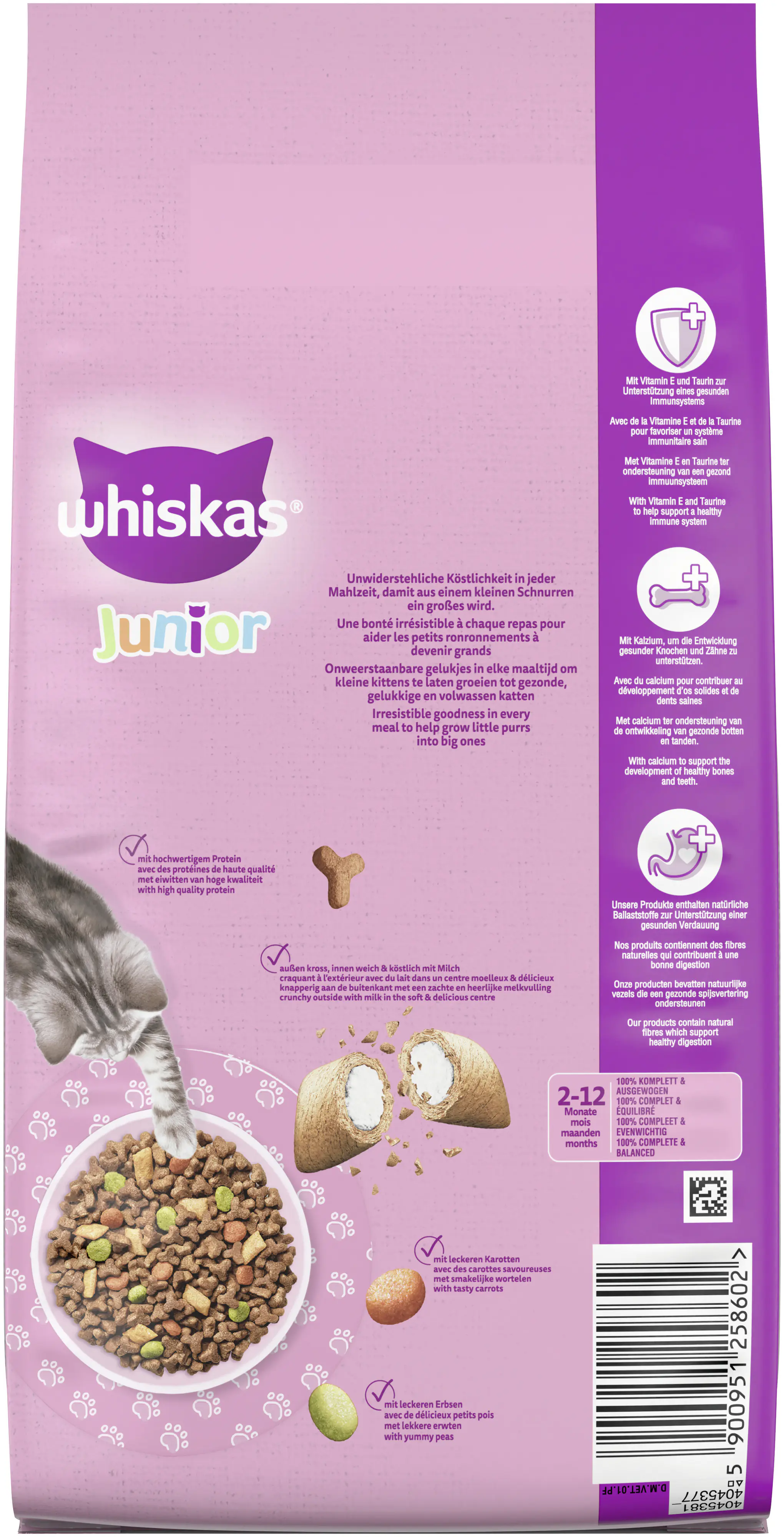 WHISKAS® Beutel Trocken Junior mit Huhn 1,9 kg 1,9 kg