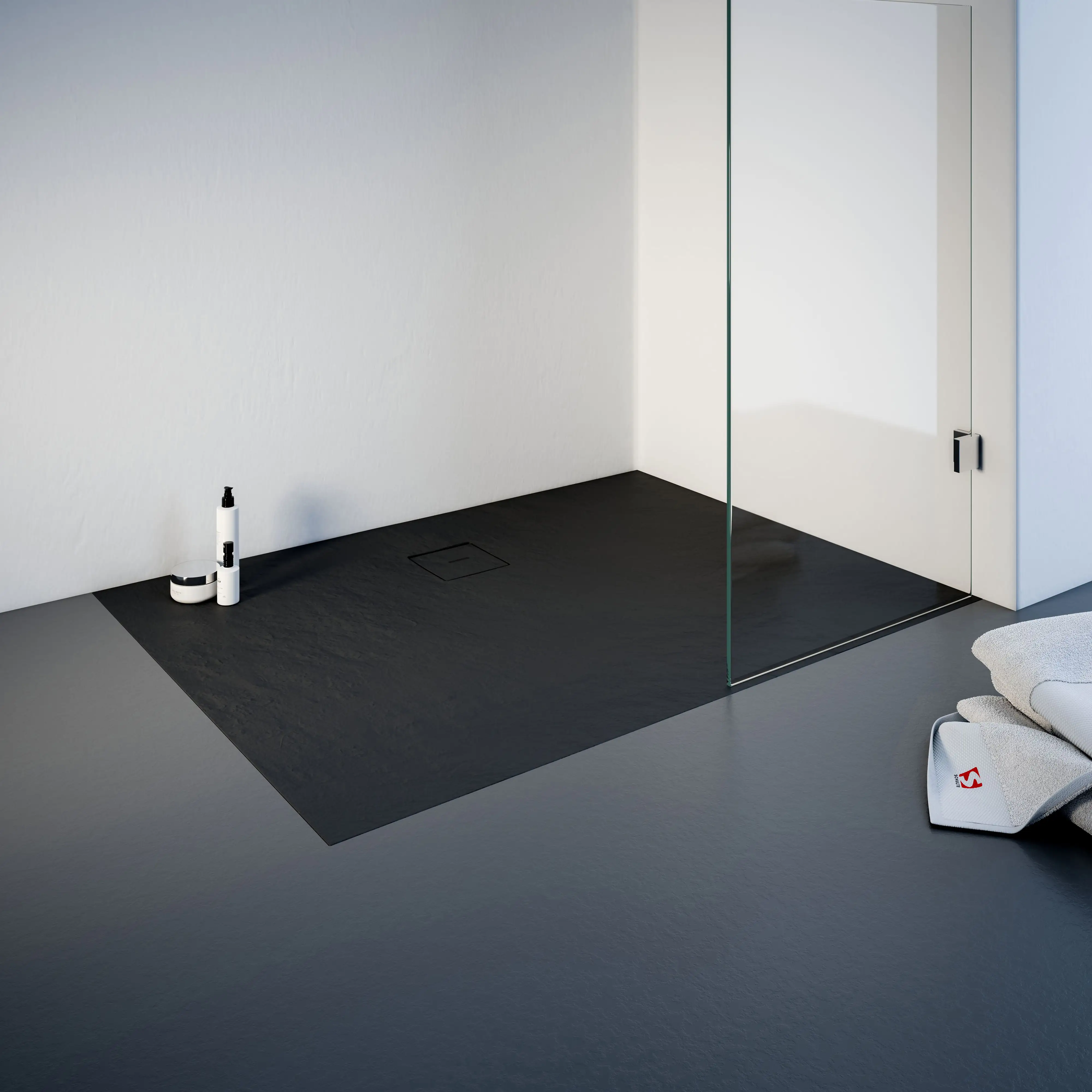 Schulte Duschwanne Steinstruktur 75 x 120 cm anthrazit