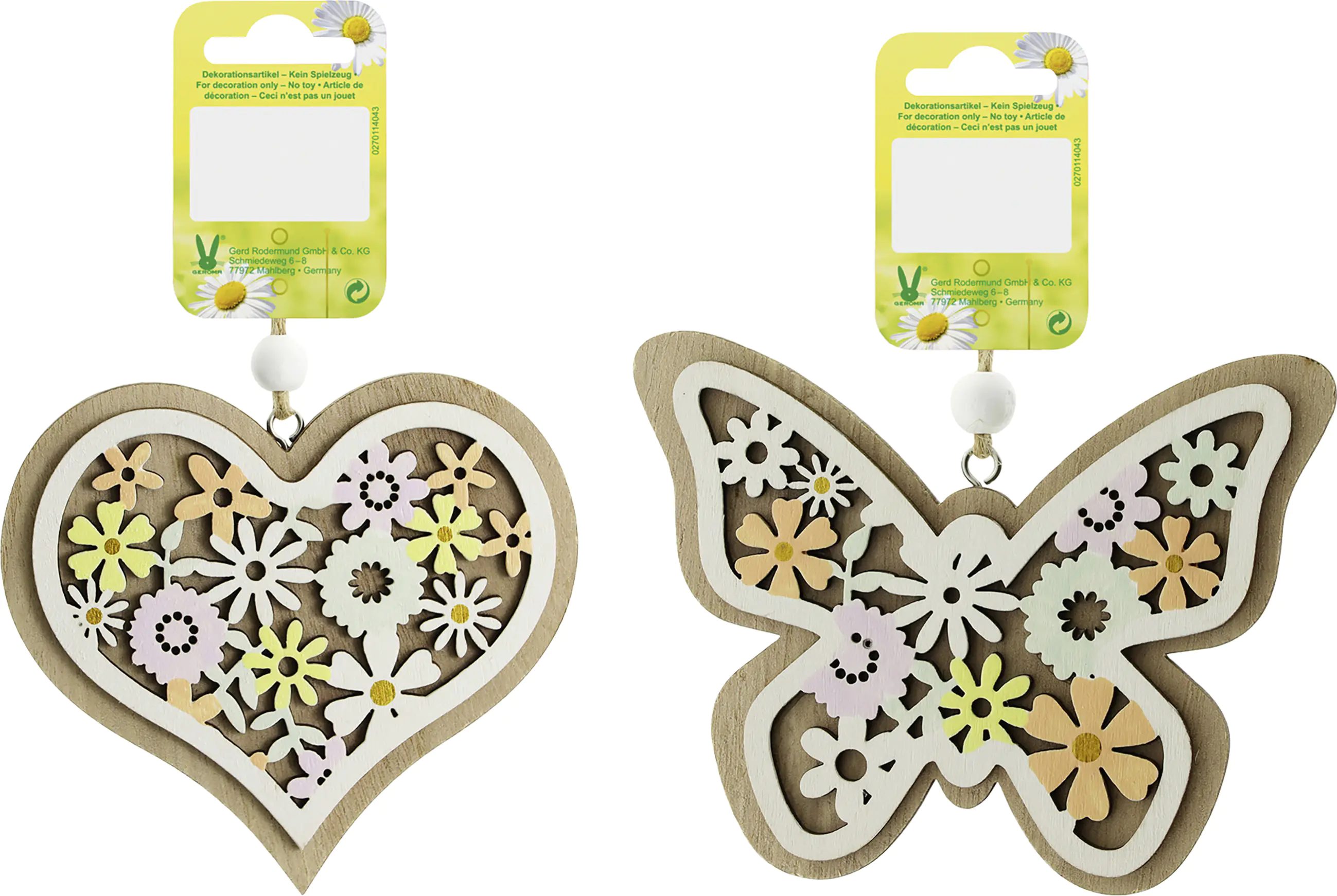 Dekohänger Frühling Holz 10,5 cm bunt