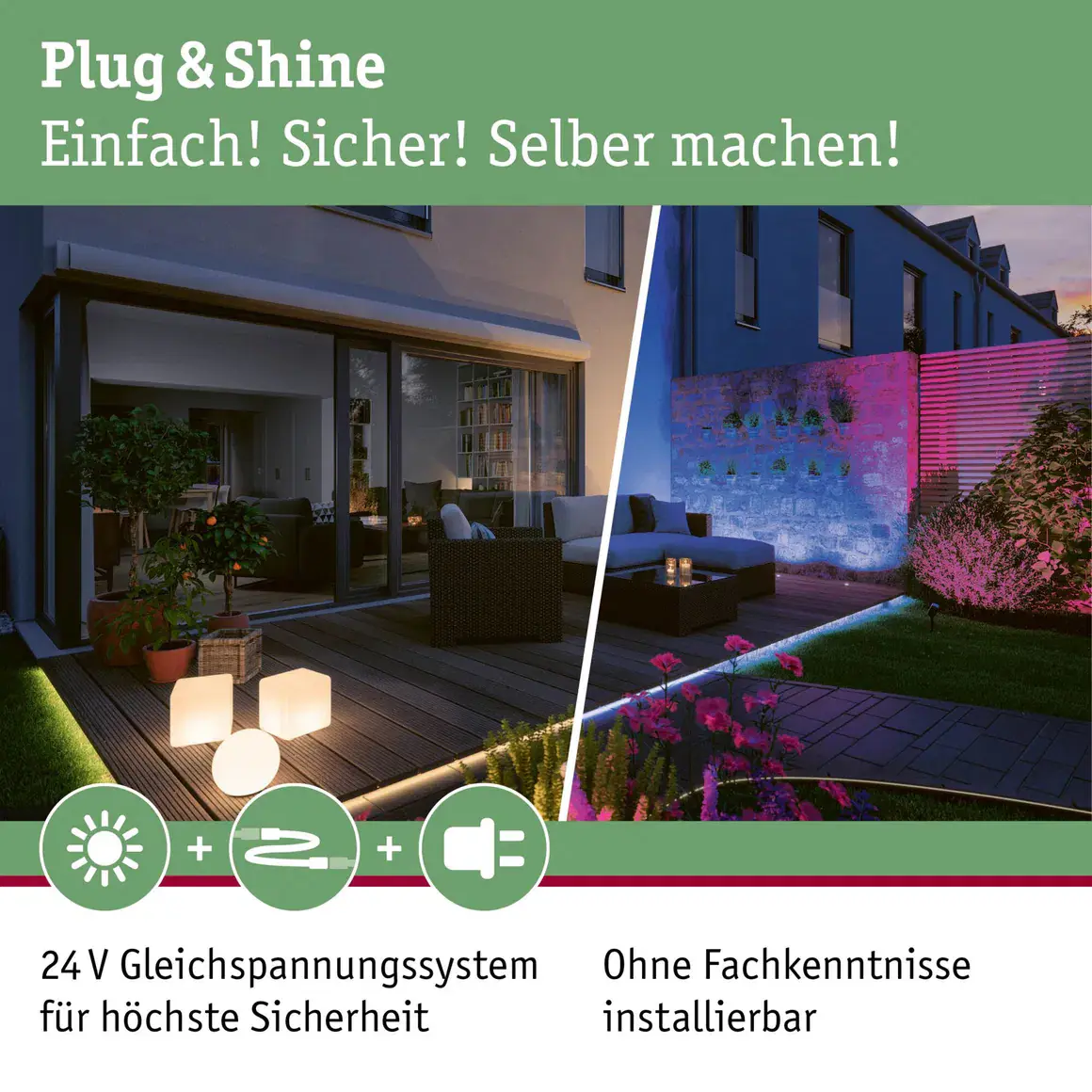 Paulmann LED-Außenleuchte Solarpanel Outdoor Plug & Shine 41,8 x 18,3 cm anthrazit