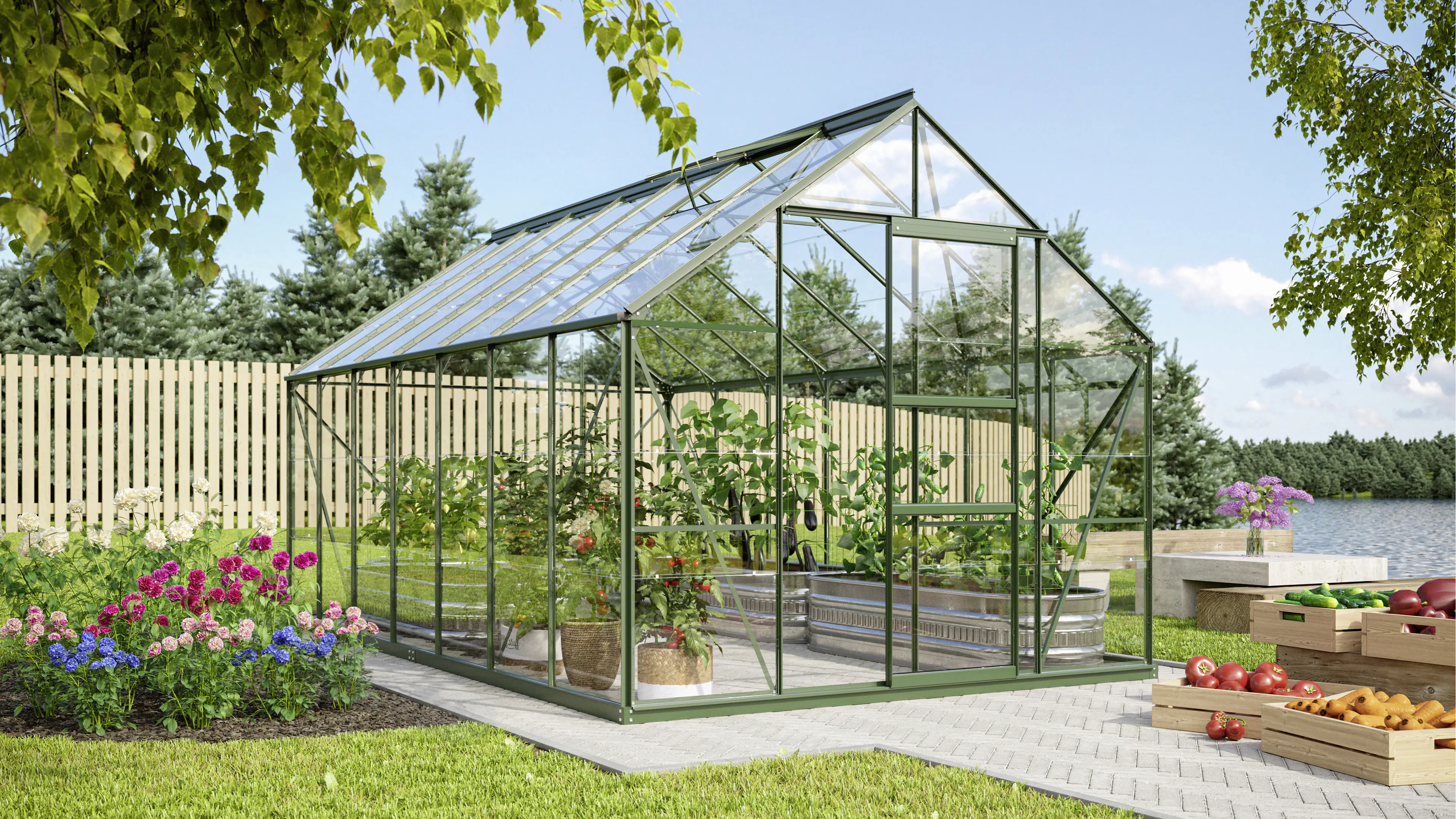 Vitavia Gewächshaus Merkur 11500 254 x 441 cm 3 mm ESG