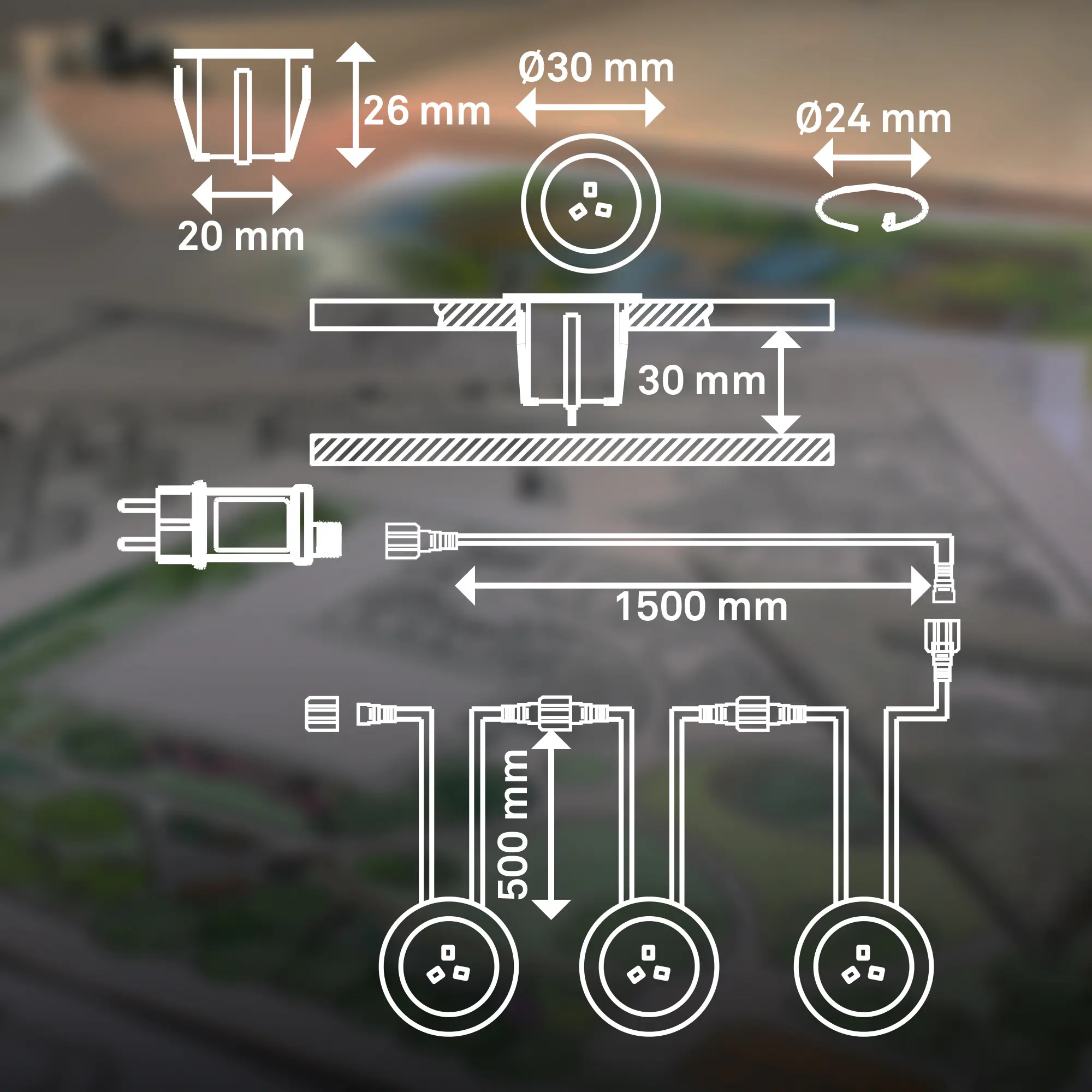 Briloner LED Außen-Bodenstrahler Kebony Connect to Shine 3er Starterset 0,6W warmweiß Briloner LED Außen-Bodenstrahler Kebony Connect to Shine 3er Starterset 0,6W warmweiß