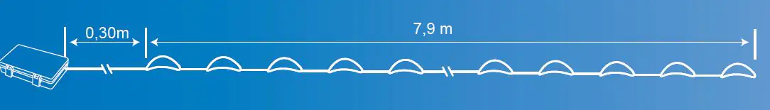 TrendLine LED-Lichterkette Mini Außen 7,9 m warmweiß mit Timer, 8 Lichteffekten