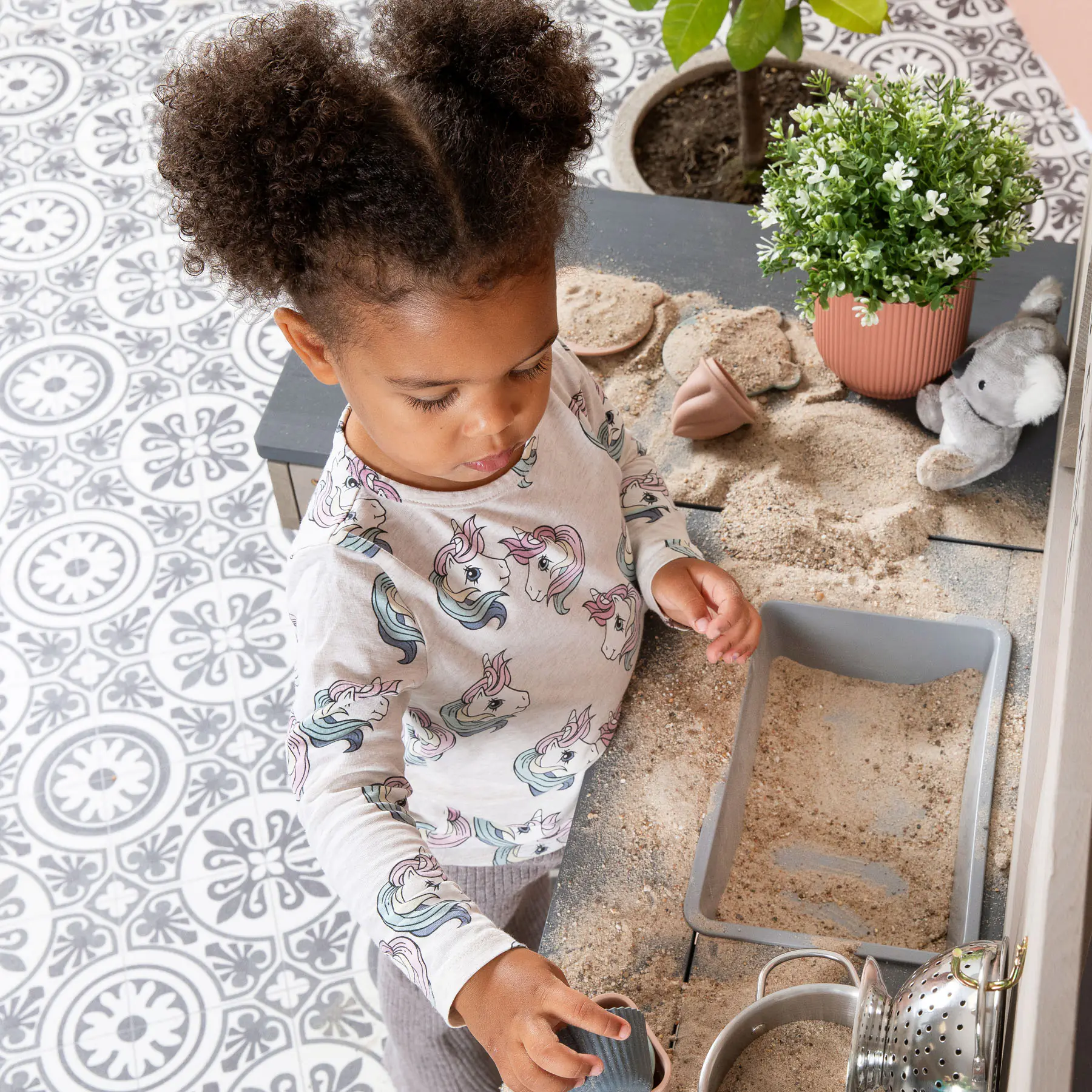 Muddy Buddy Matschküche Coffee Corner puderrosa 100 x 60 x 95 cm