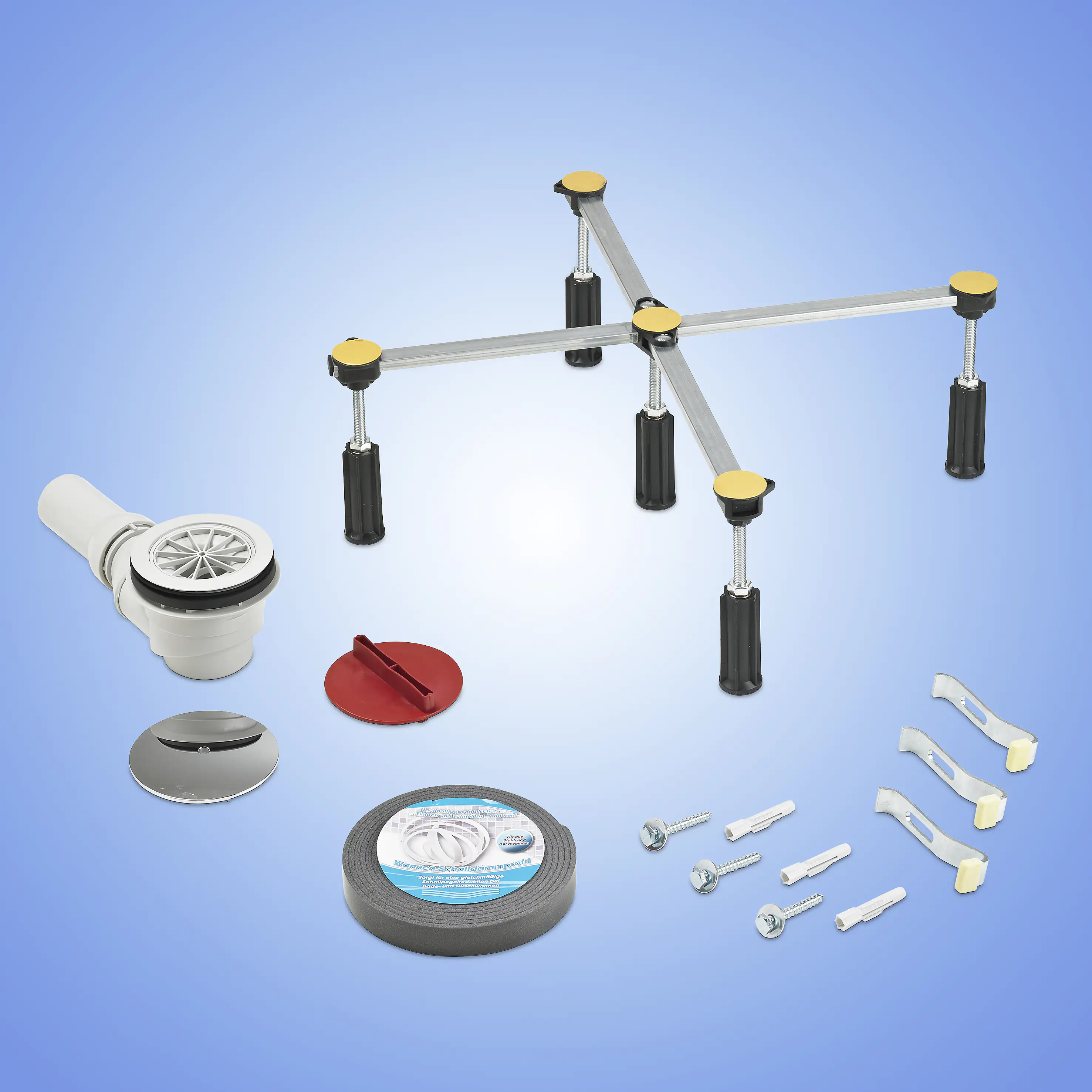 Ottofond Montage-Set für flache Duschwannen, Ablauf 90 mm Ottofond Montage-Set für flache Duschwannen, Ablauf 90 mm