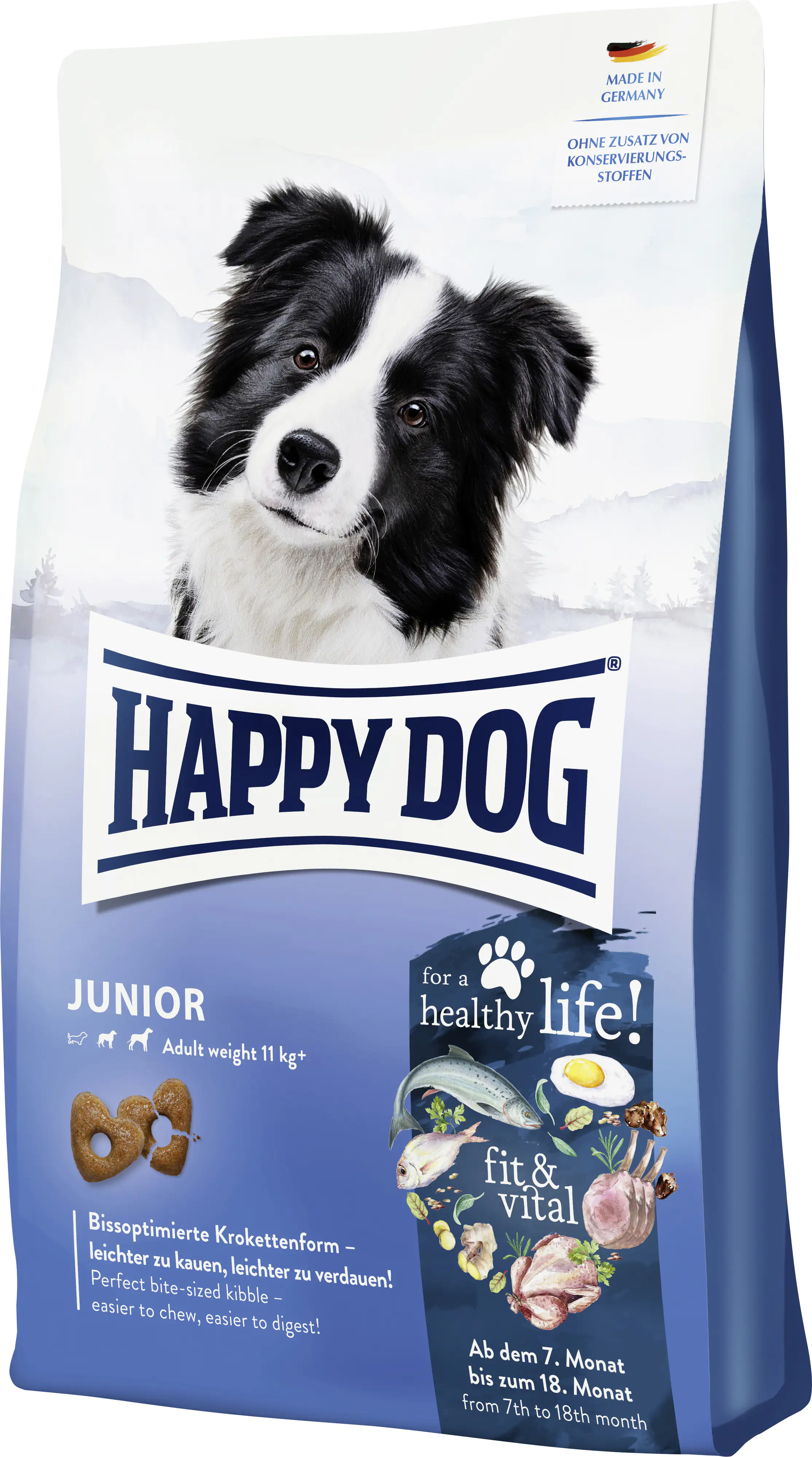 HappyDog Hundefutter Super Fit + Vital Junior 4 kg