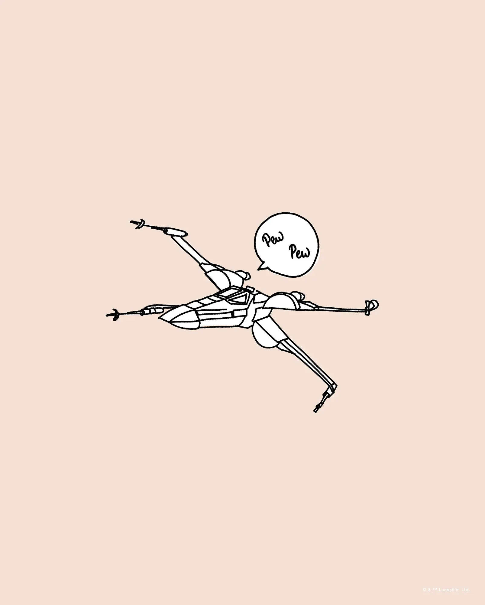 Komar Wandbild Star Wars Pew Pew 40 x 50 cm