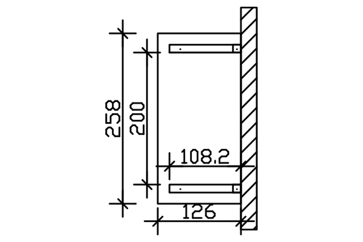 SKAN HOLZ Vordach Wismar Typ 1 258 x 126 cm, natur