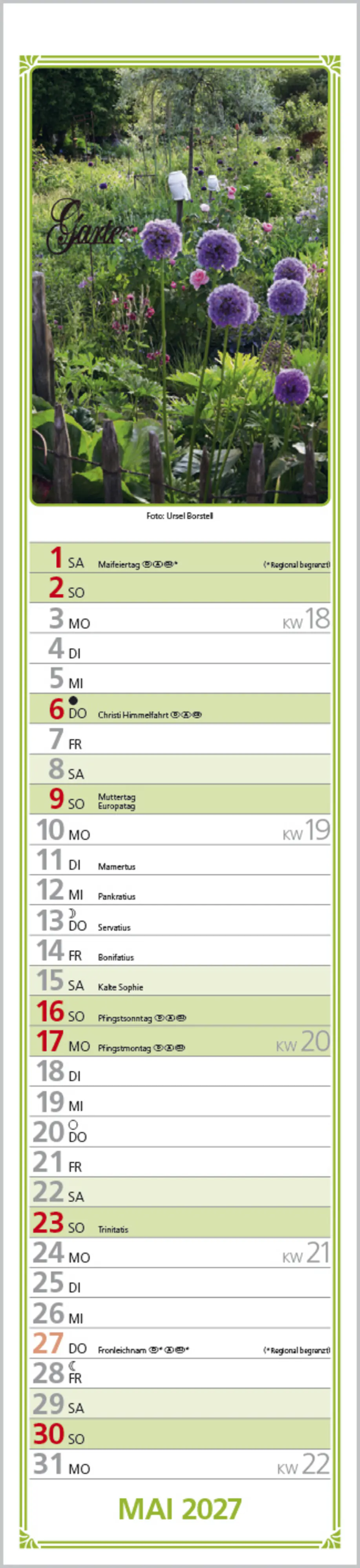 Korsch Kalender Rudis Gartenplaner 2027