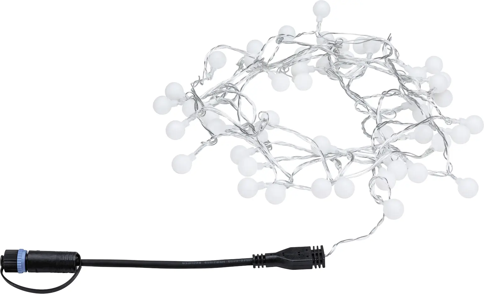 Paulmann Plug & Shine Light Chain 5 Outdoor, schwarz, dimmbar, warmweiß