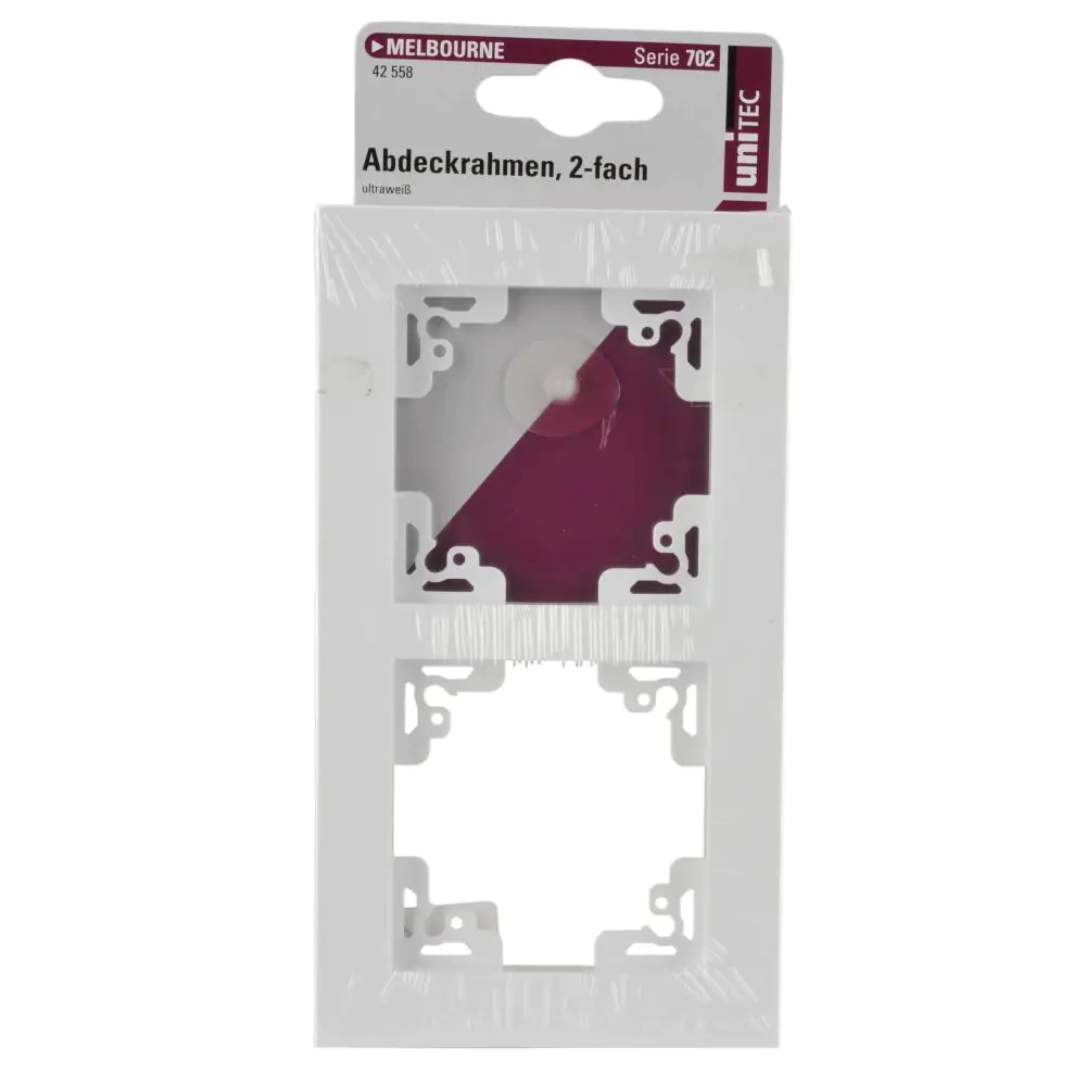 Unitec Abdeckrahmen 2-fach Melbourne S702 ultraweiß