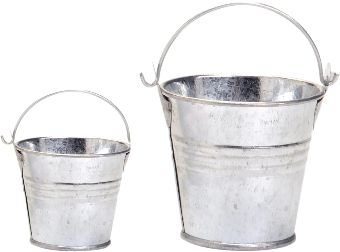7610877452524_1578026 Glorex Eimer aus Metall Ø 6 x 6 cm silber