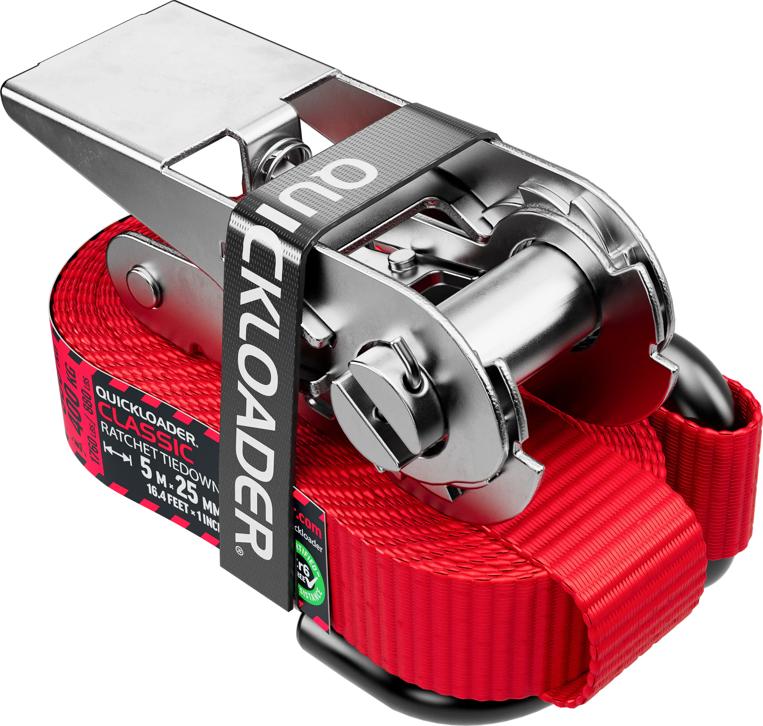 QUICKLOADER® Spanngurt 25 mm x 5 m 1 Stück rot 