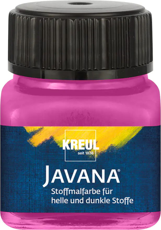 Kreul Javana Stoffmalfarbe für helle und dunkle Stoffe magenta 20 ml