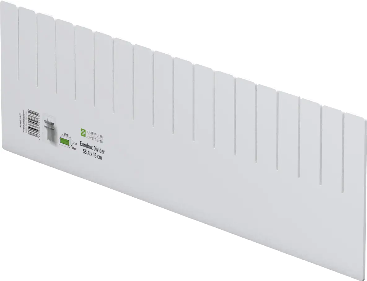 Surplus Systems Abtrenner für Eurobox 55,4 x 16 cm, weiß