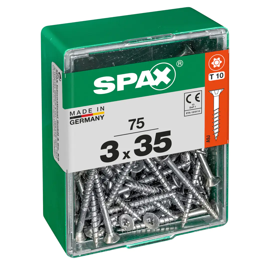 Spax Universalschrauben 3.0 x 35 mm TX 10 - 75 Stk. Spax Universalschrauben 3.0 x 35 mm TX 10 - 75 Stk.