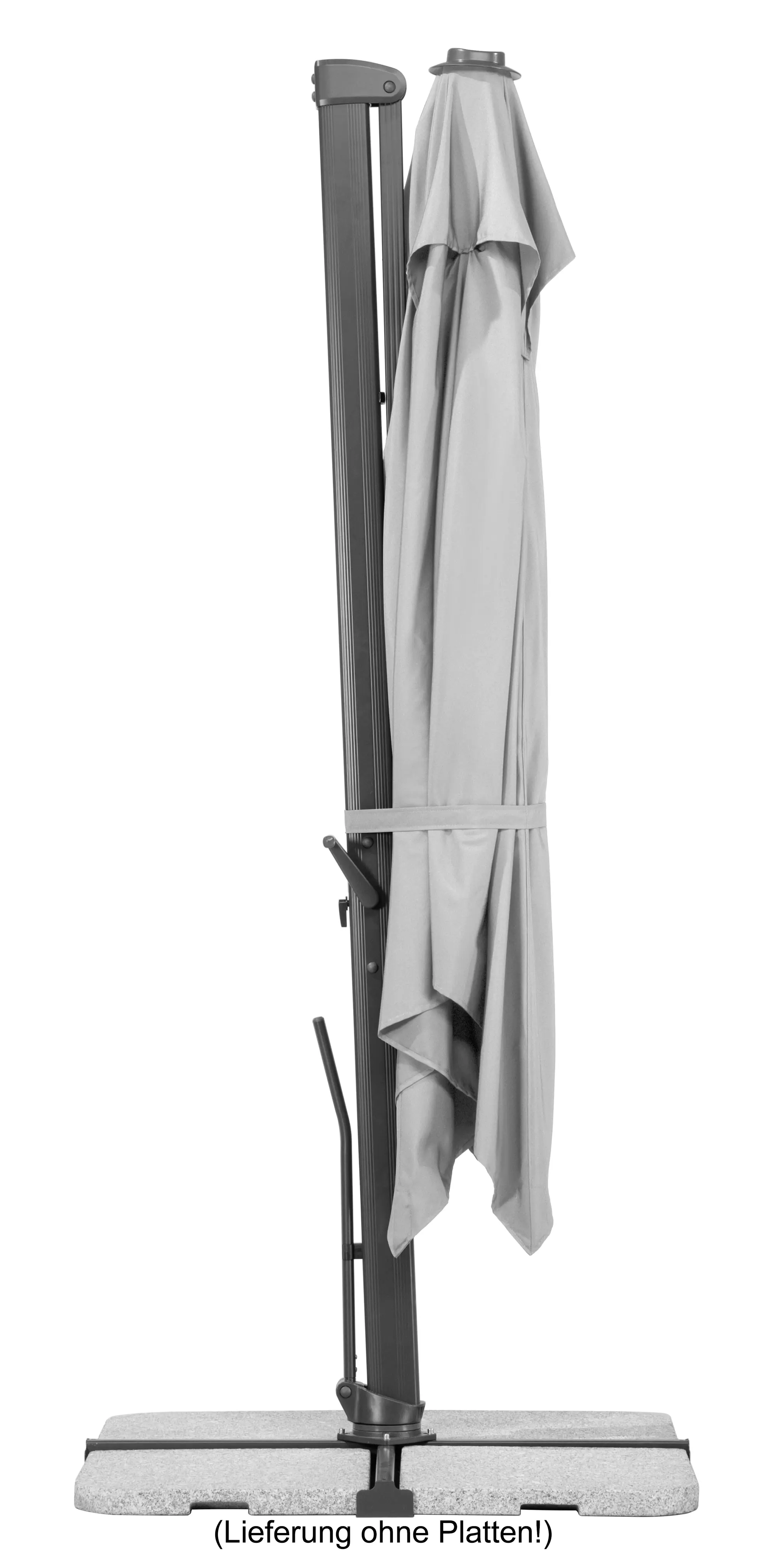 Schneider Ampelschirm Rhodos Smart silbergrau 300 x 300 cm