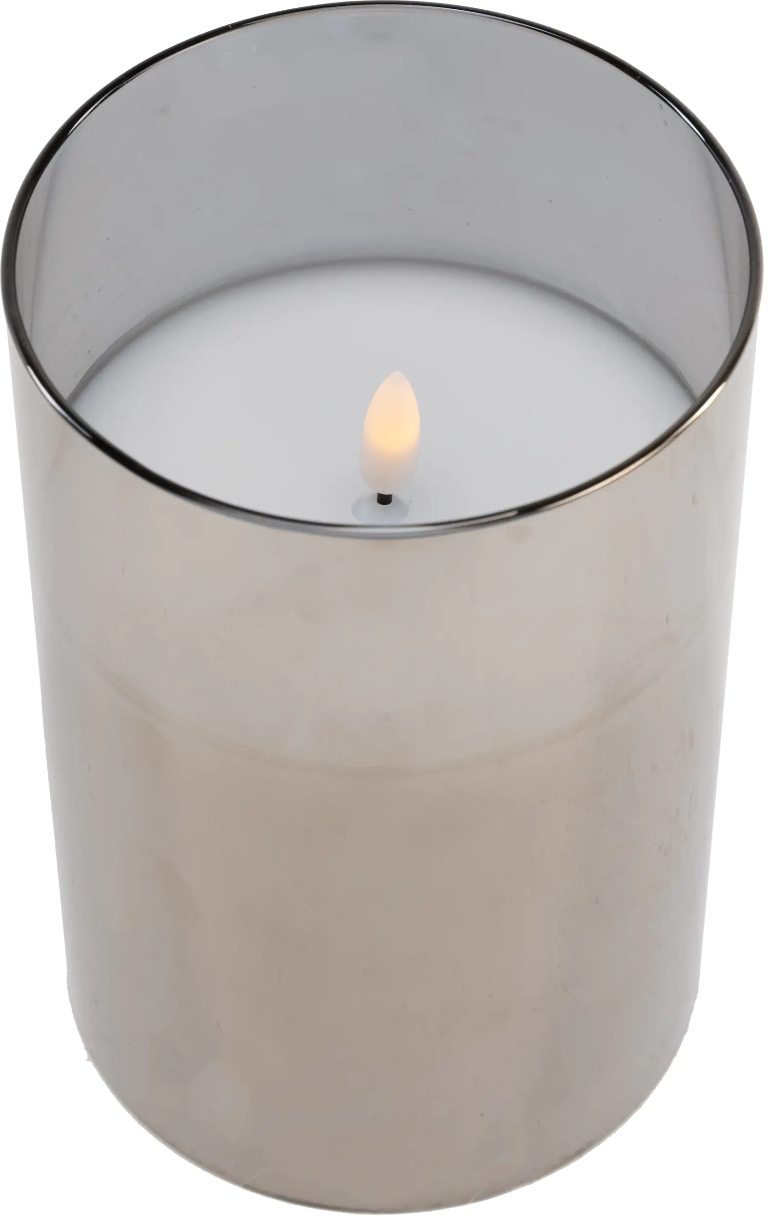 Kaemingk LED Kerze Wachs Indoor 15 cm rauchgrau