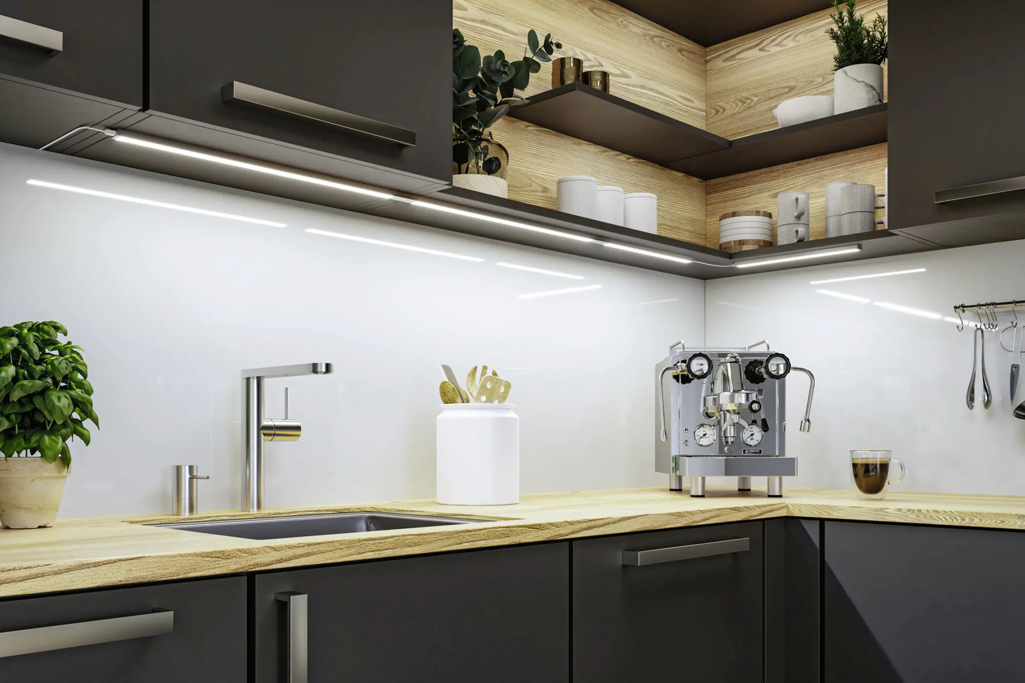 Paulmann LED Lichtleiste Inline chrom matt 55 cm TW 2er Set Paulmann LED Lichtleiste Inline chrom matt 55 cm TW 2er Set