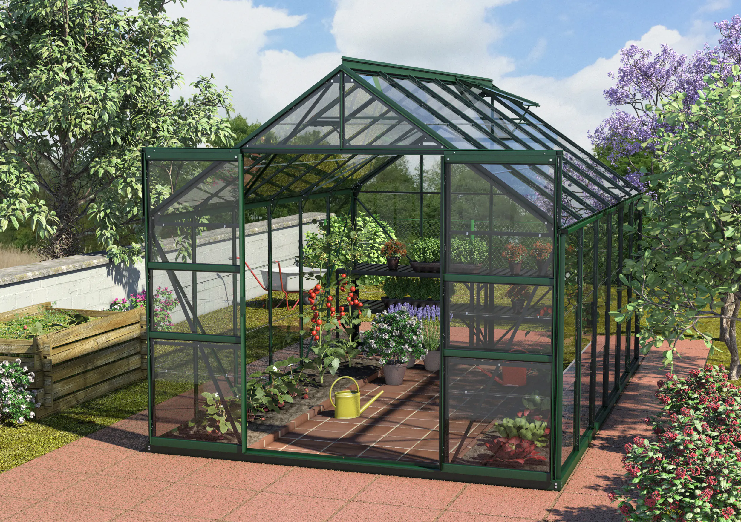 Vitavia Gewächshaus Mars 9900 254 x 379 cm 3 mm Sicherheitsglas Vitavia Gewächshaus Mars 9900 254 x 379 cm 3 mm Sicherheitsglas