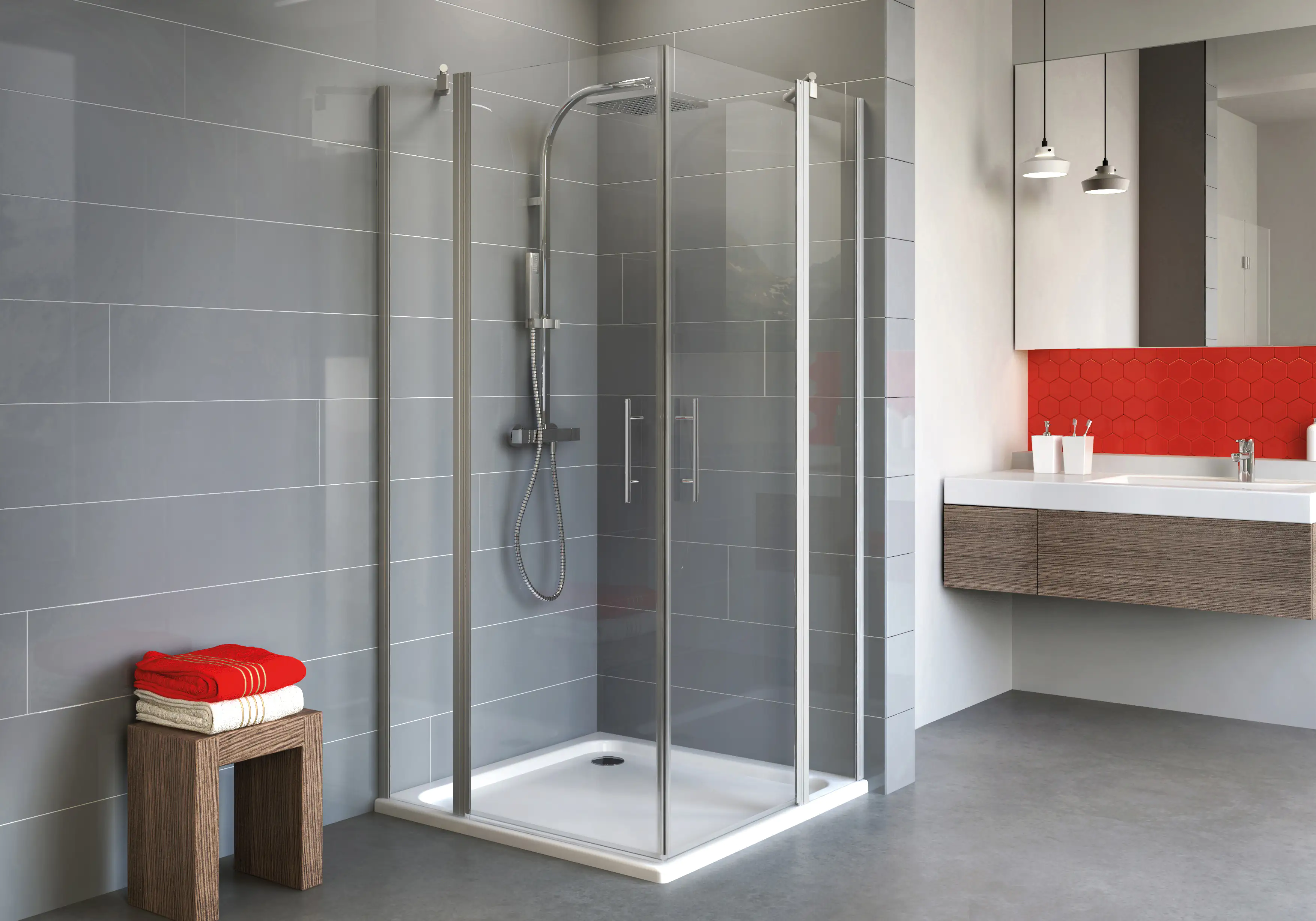 4060991037672 Schulte Eckeinstieg Drehtür 80 x 80 x 192 cm Alexa Style 2.0