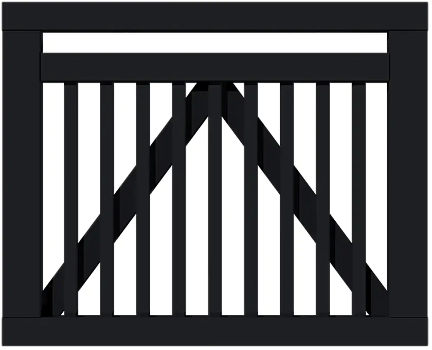 Plus Tor Linea 100 x 80 cm RAL 9005 Schwarz